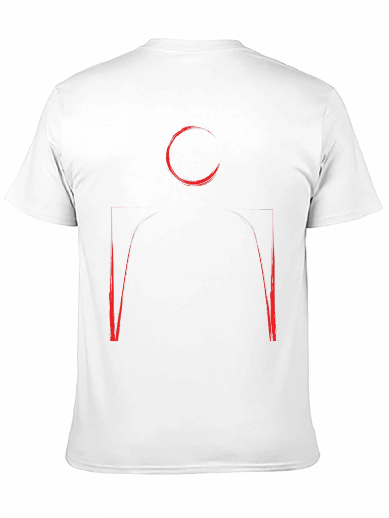 Abstract Red Design Black T-Shirt