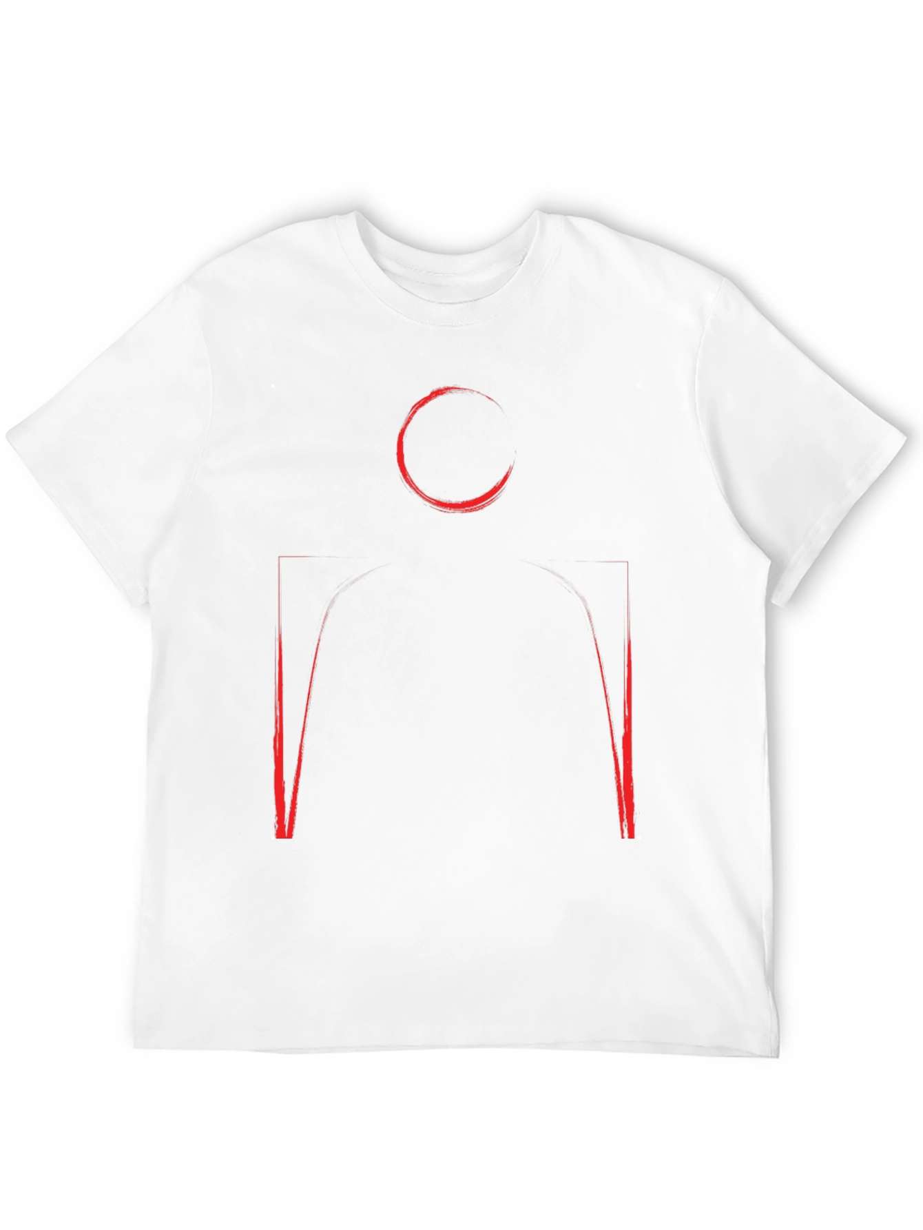 Abstract Red Design Black T-Shirt