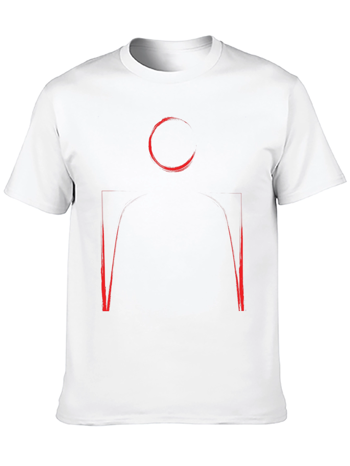 Abstract Red Design Black T-Shirt