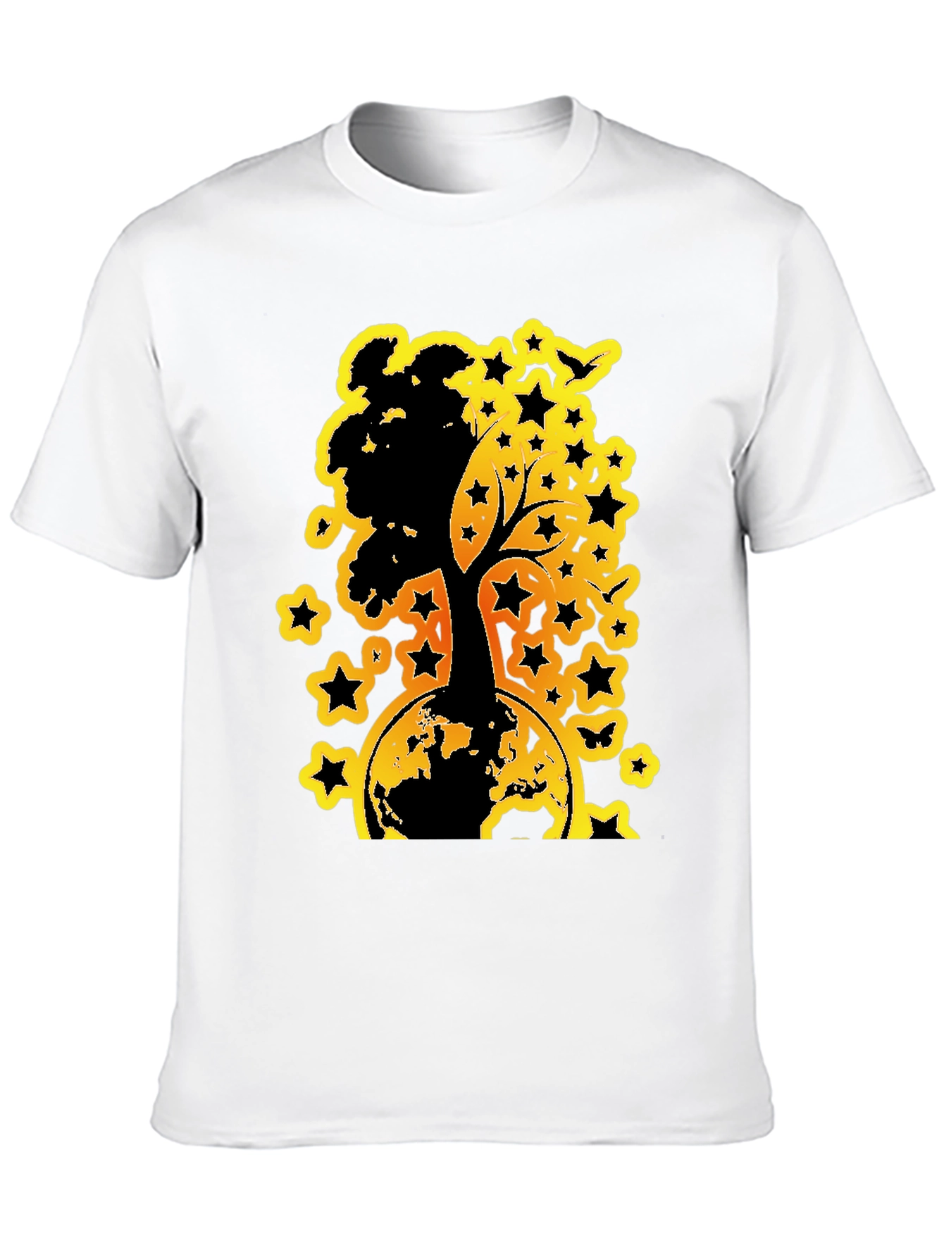 Earth Tree Star Graphic Tee - Black