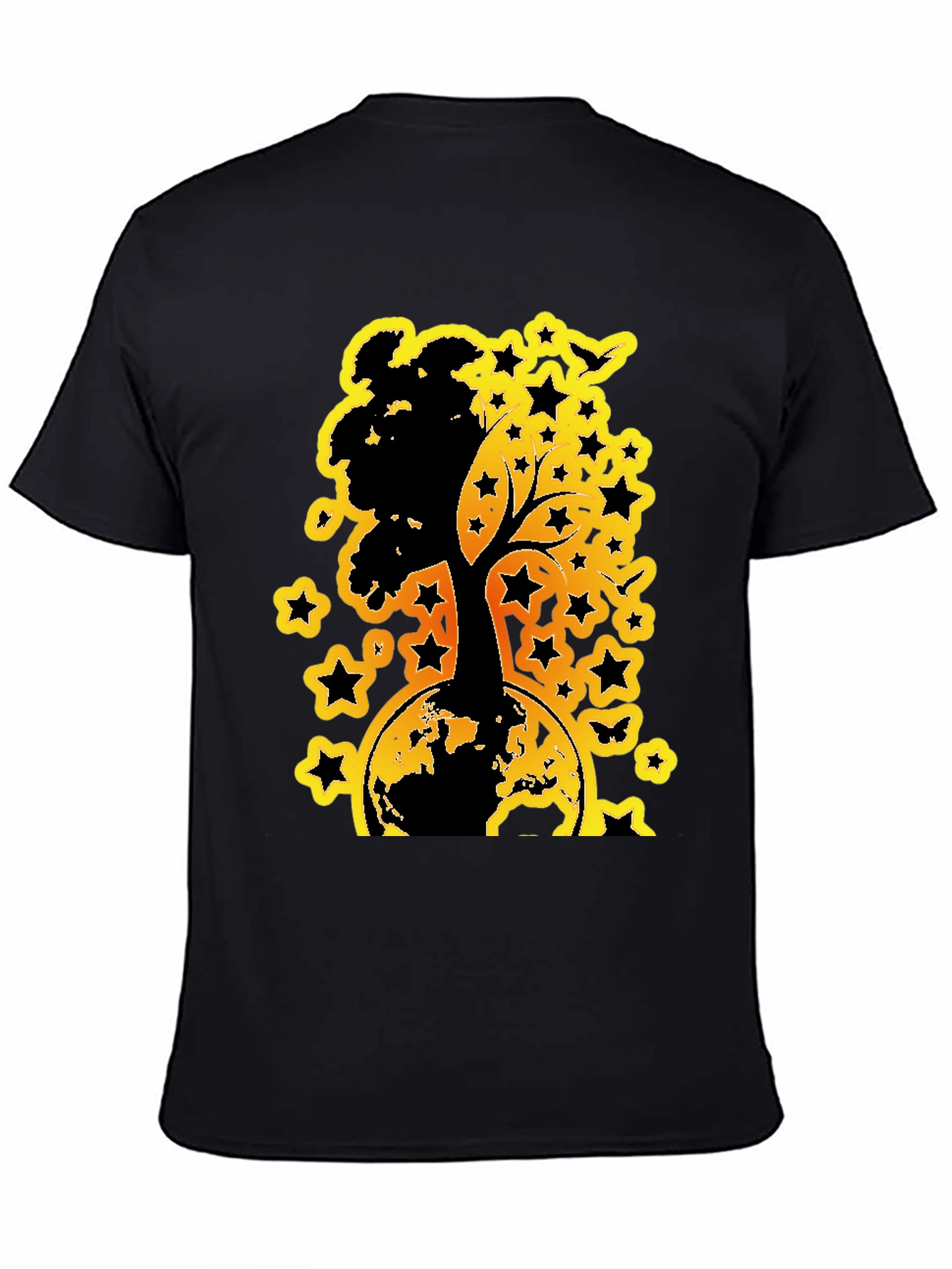 Earth Tree Star Graphic Tee - Black