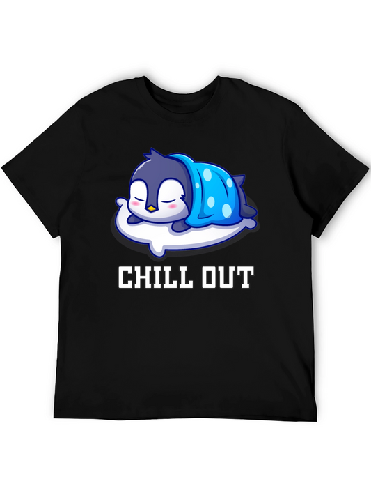 Chill Out Penguin Graphic T-Shirt