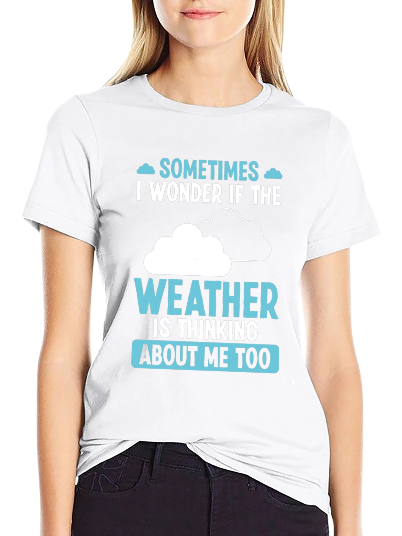 Weather Thinking Funny Graphic T-Shirt
