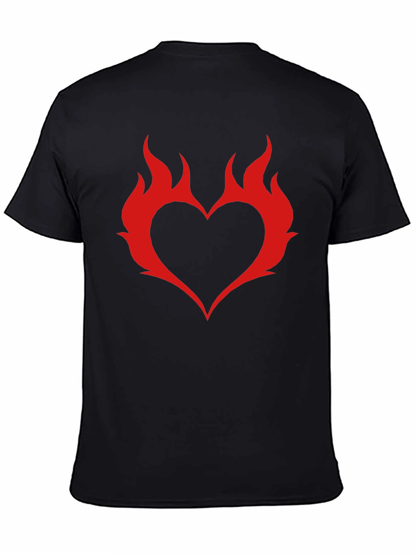 Flame Heart Graphic T-Shirt - Trendy Casual Wear