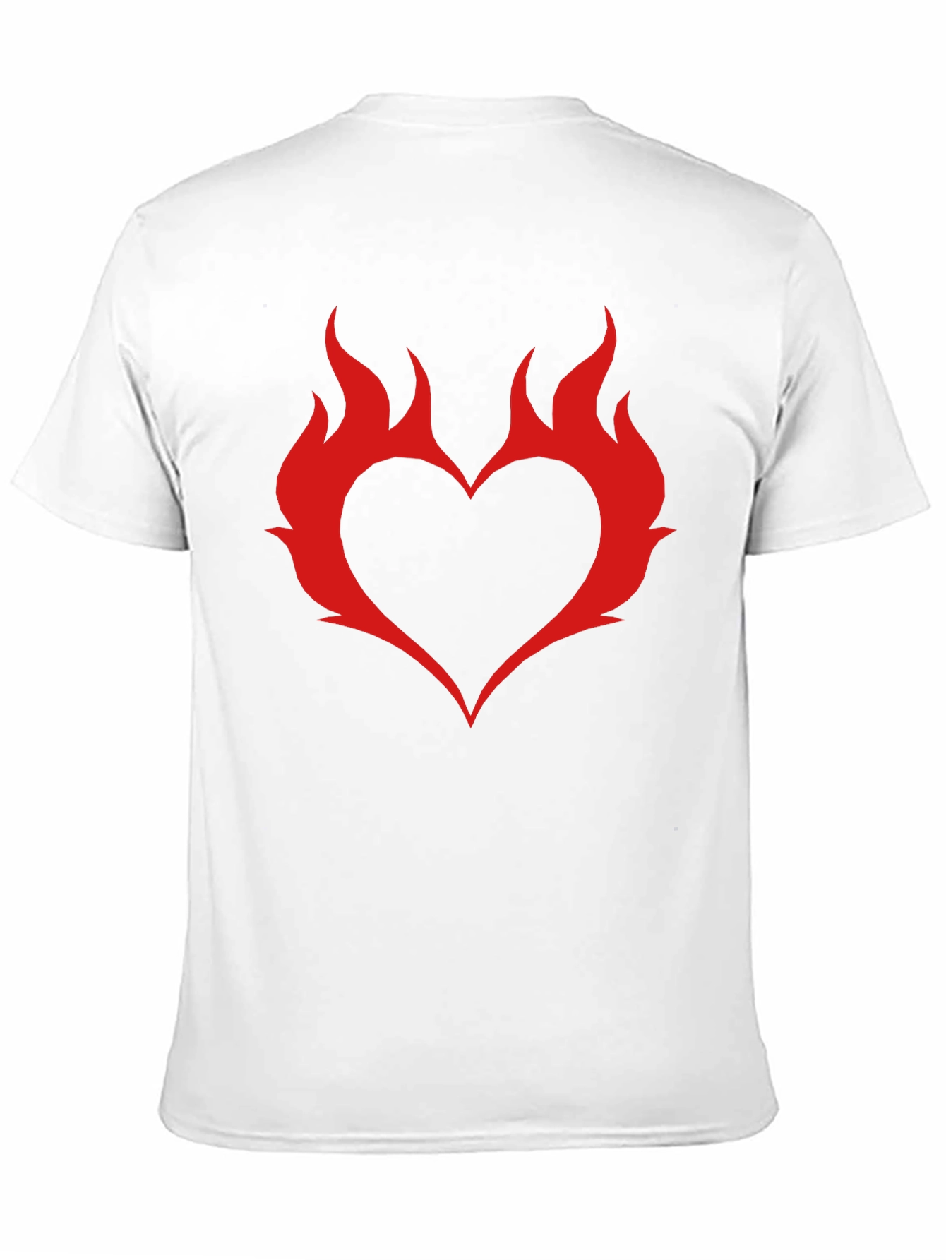 Flame Heart Graphic T-Shirt - Trendy Casual Wear