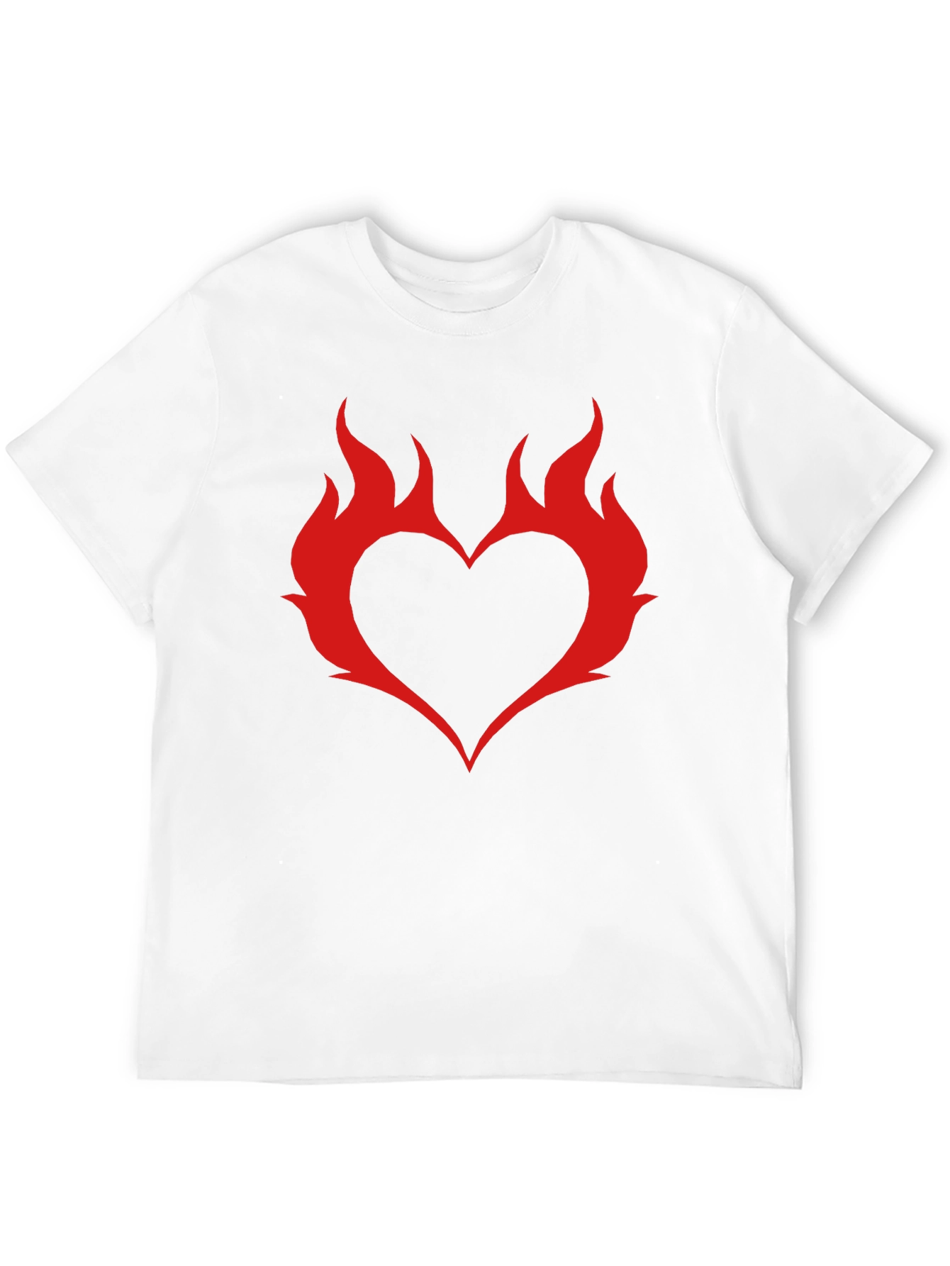 Flame Heart Graphic T-Shirt - Trendy Casual Wear