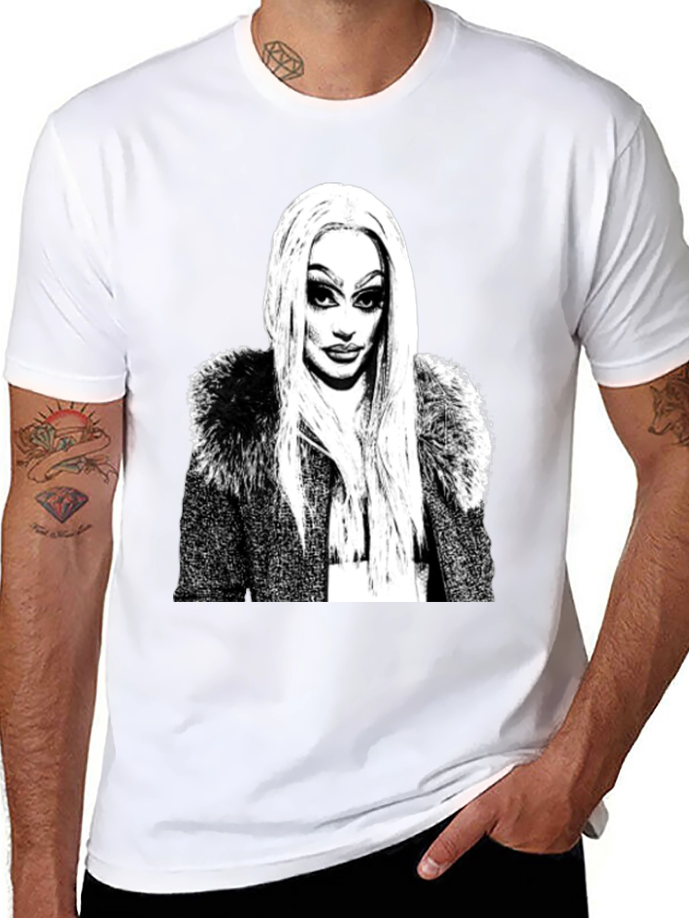 Drag Queen Graphic T-Shirt - Black