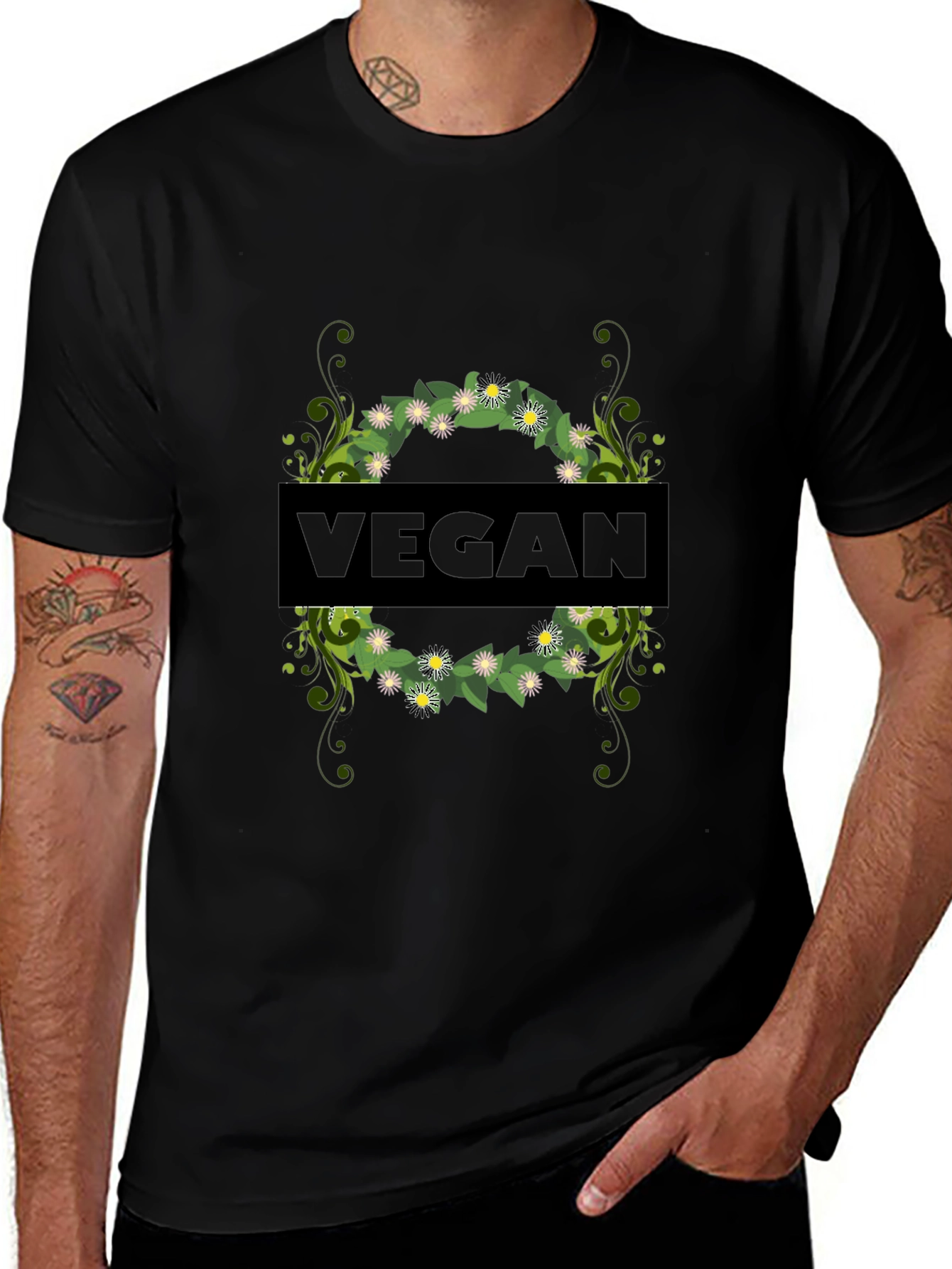 Vegan Floral T-Shirt - Stylish & Comfortable