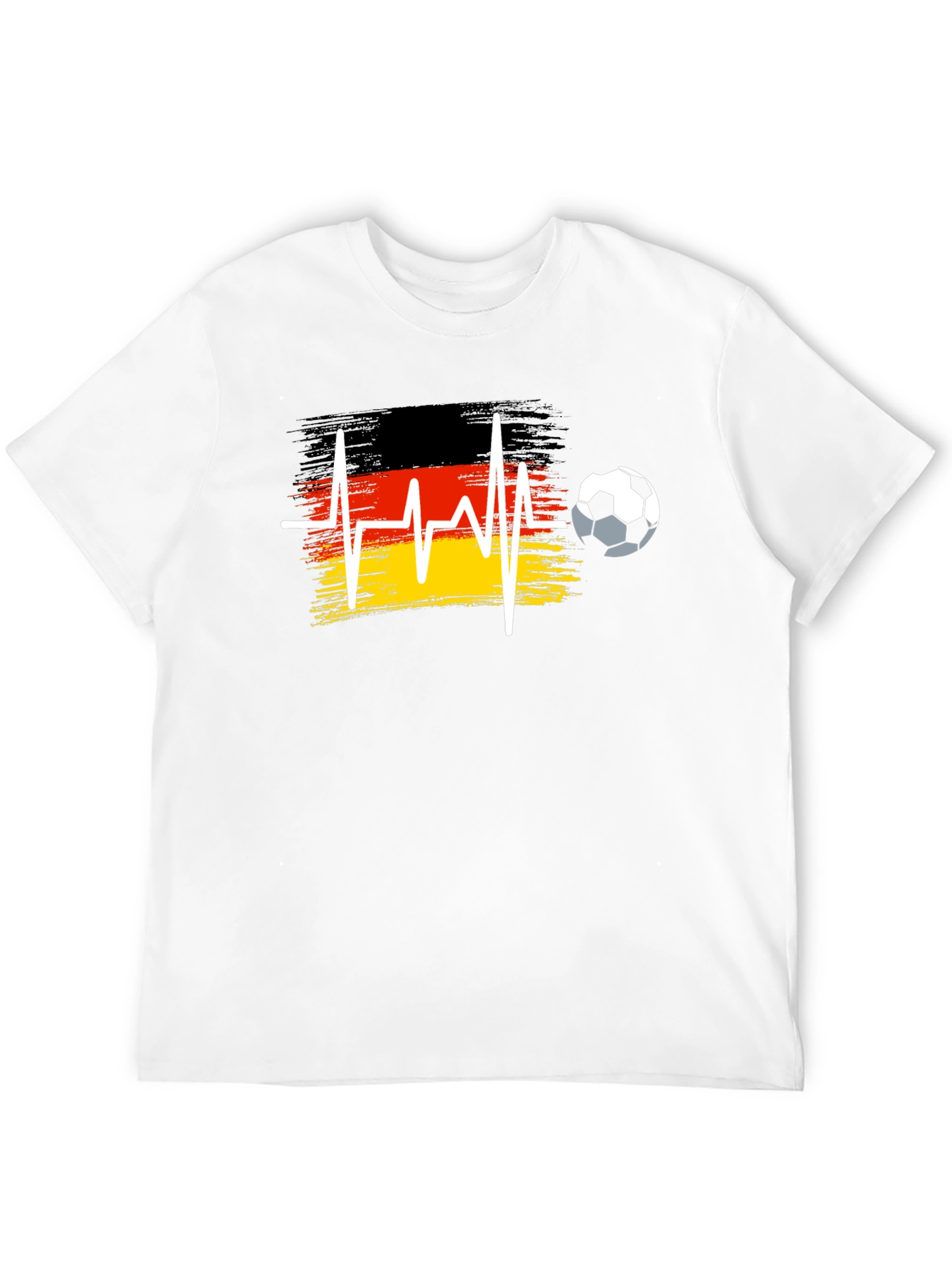 Germany Soccer Flag Heartbeat T-Shirt