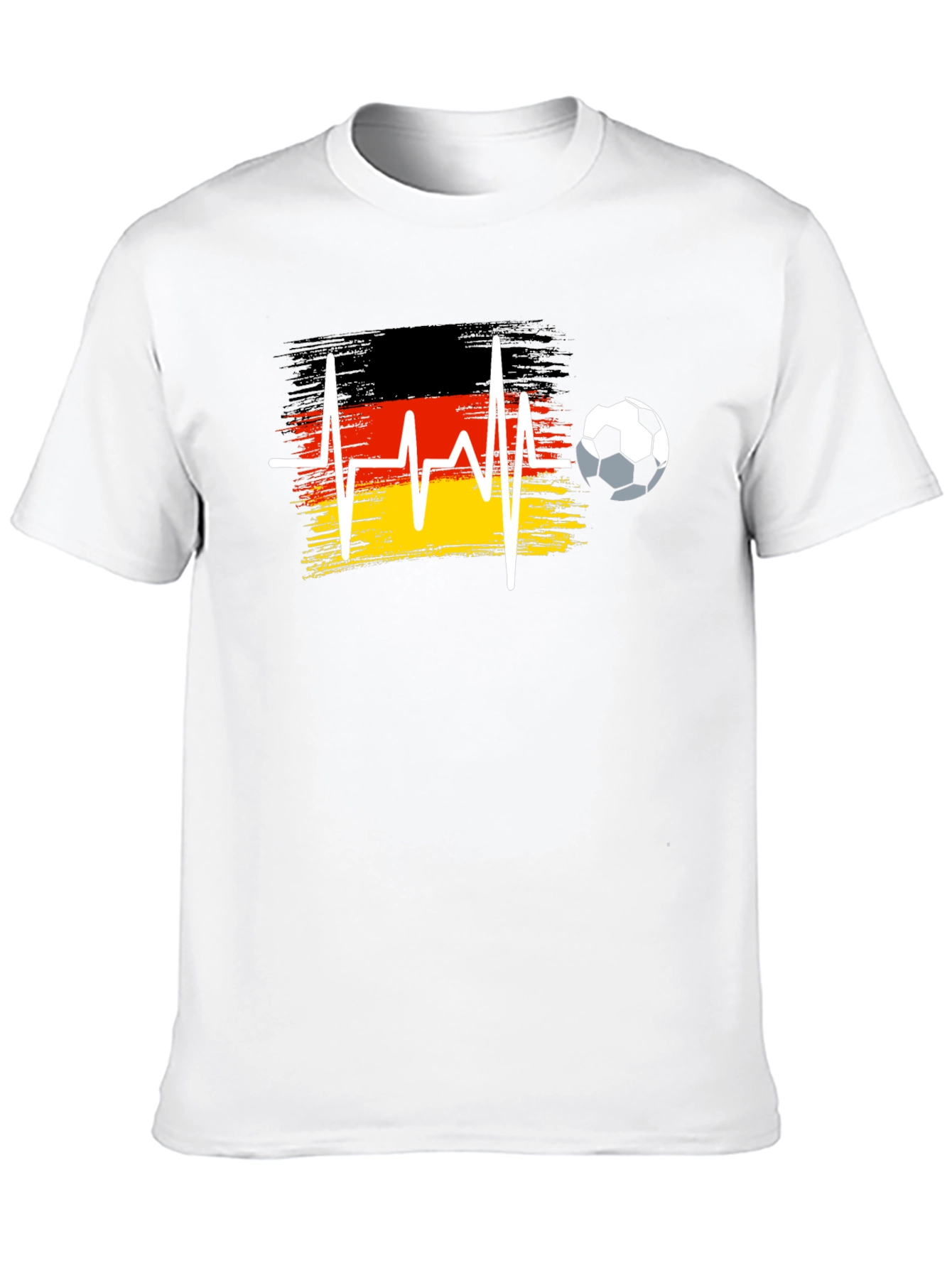 Germany Soccer Flag Heartbeat T-Shirt