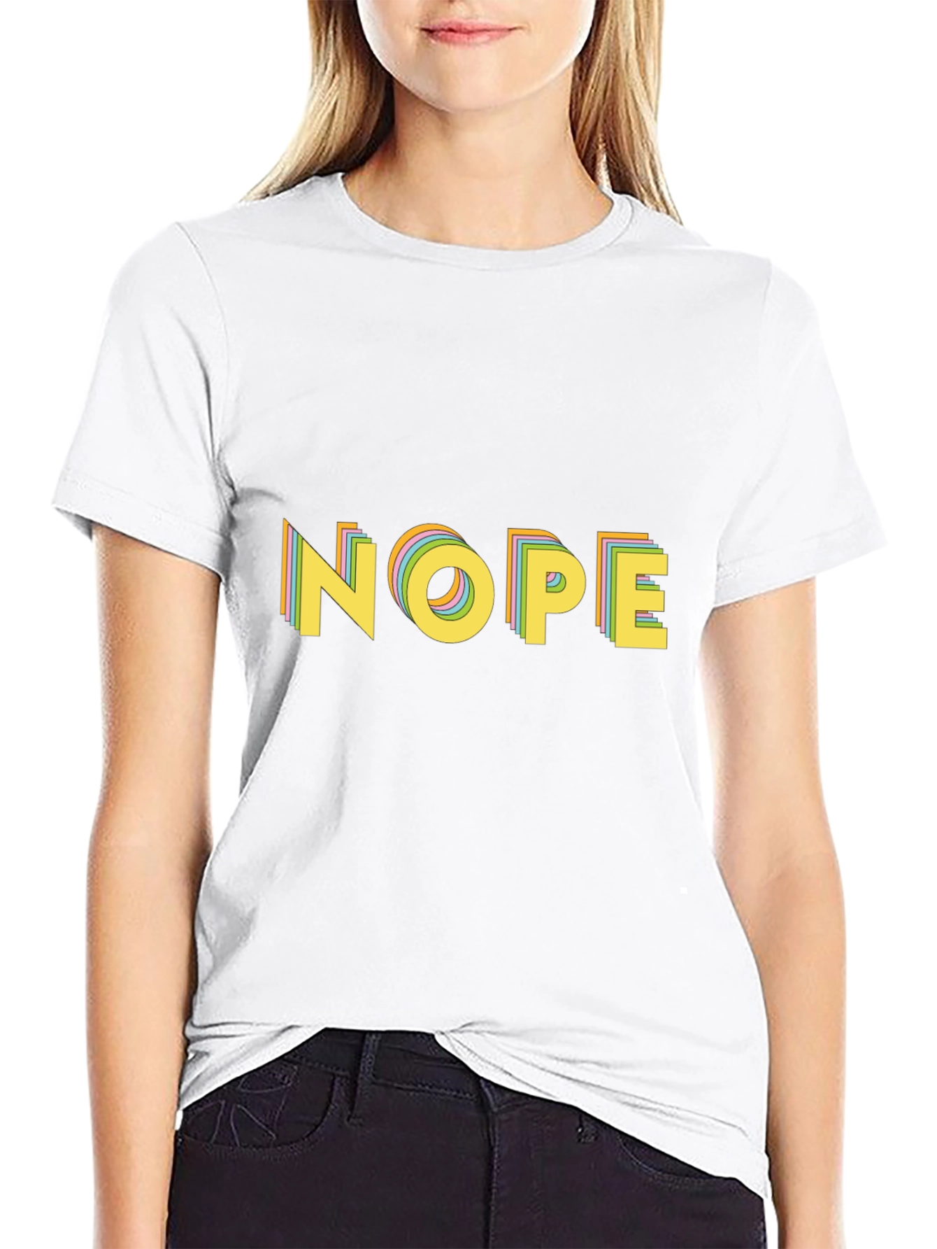 Nope Retro Graphic Tee - Unique Design