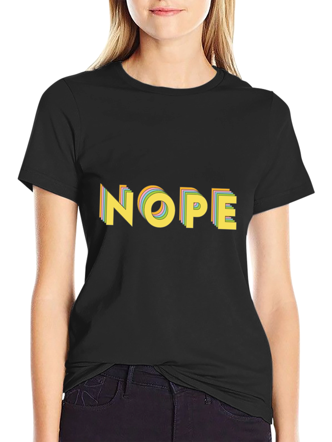 Nope Retro Graphic Tee - Unique Design