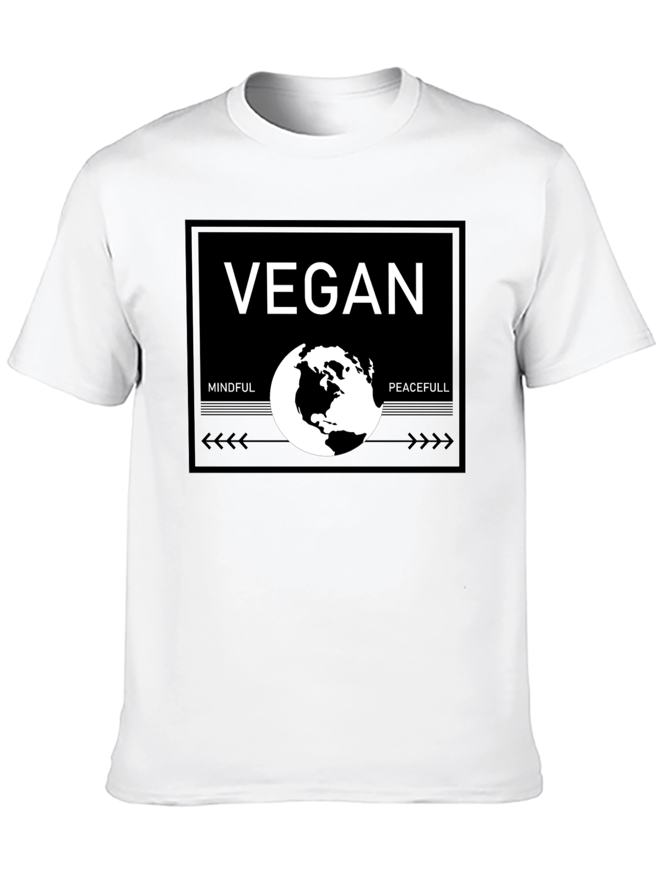 Vegan Mindful & Peacefull Graphic T-Shirt