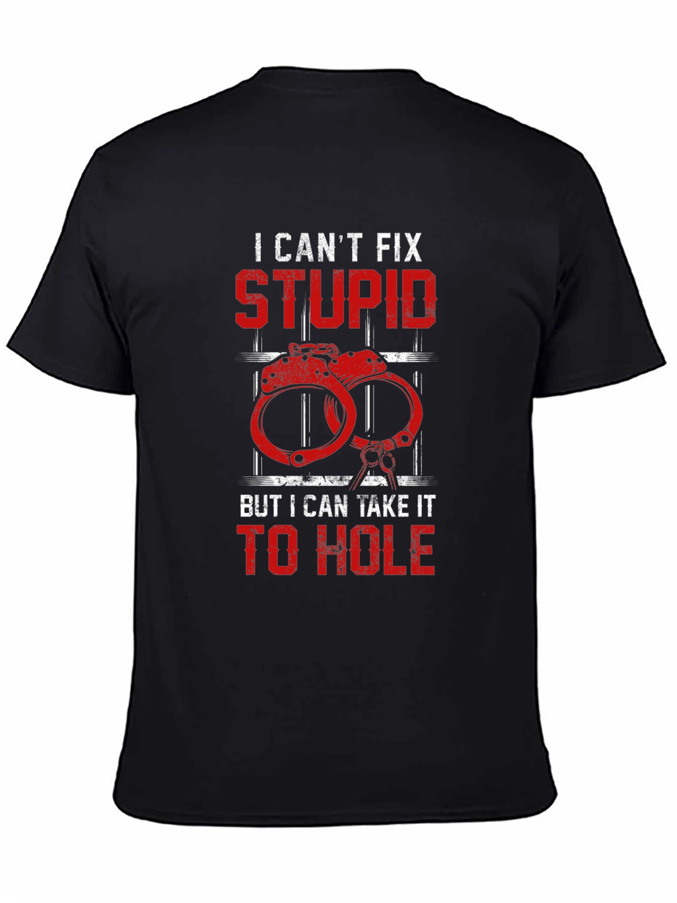 Funny Golf T-Shirt: I Cant Fix Stupid