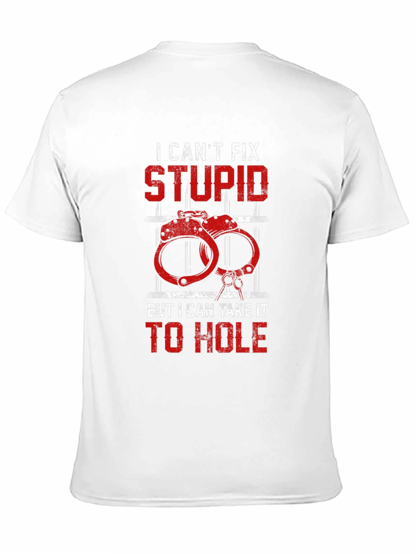 Funny Golf T-Shirt: I Cant Fix Stupid