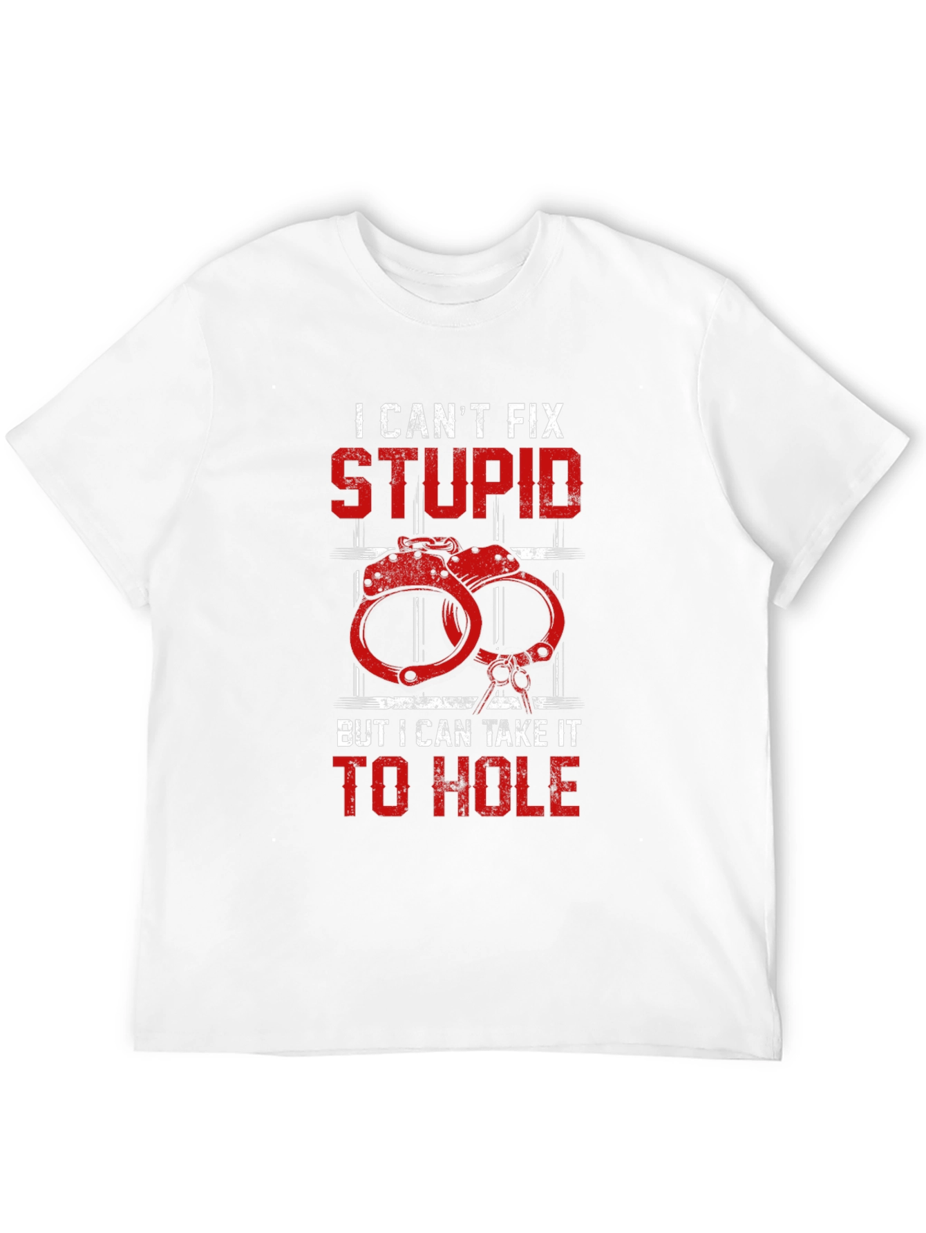 Funny Golf T-Shirt: I Cant Fix Stupid