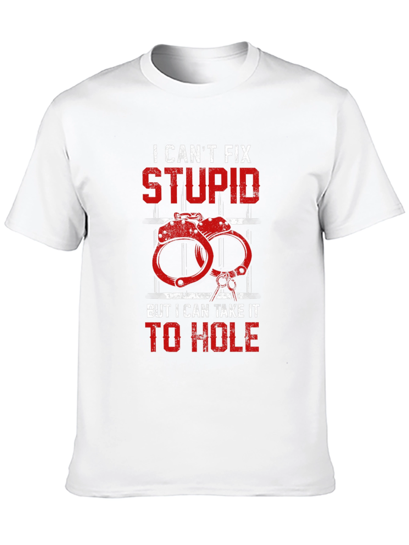 Funny Golf T-Shirt: I Cant Fix Stupid
