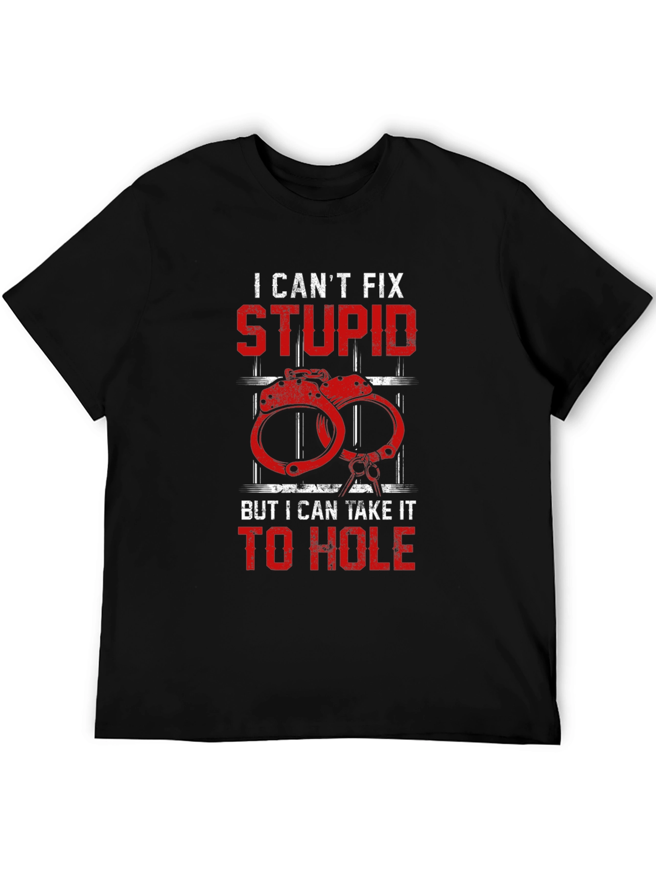 Funny Golf T-Shirt: I Cant Fix Stupid