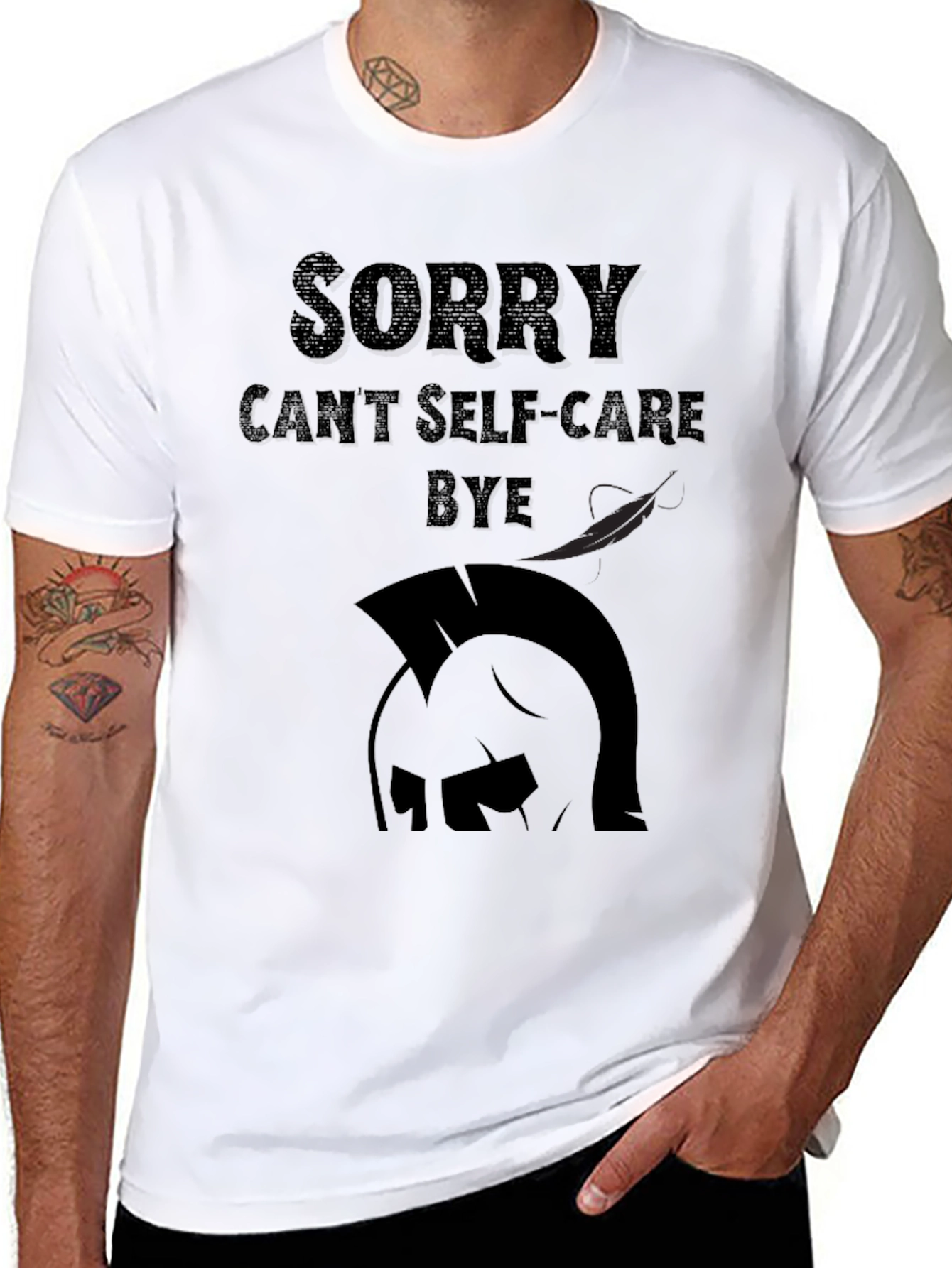 Sorry Cant Self-Care Bye Black T-Shirt