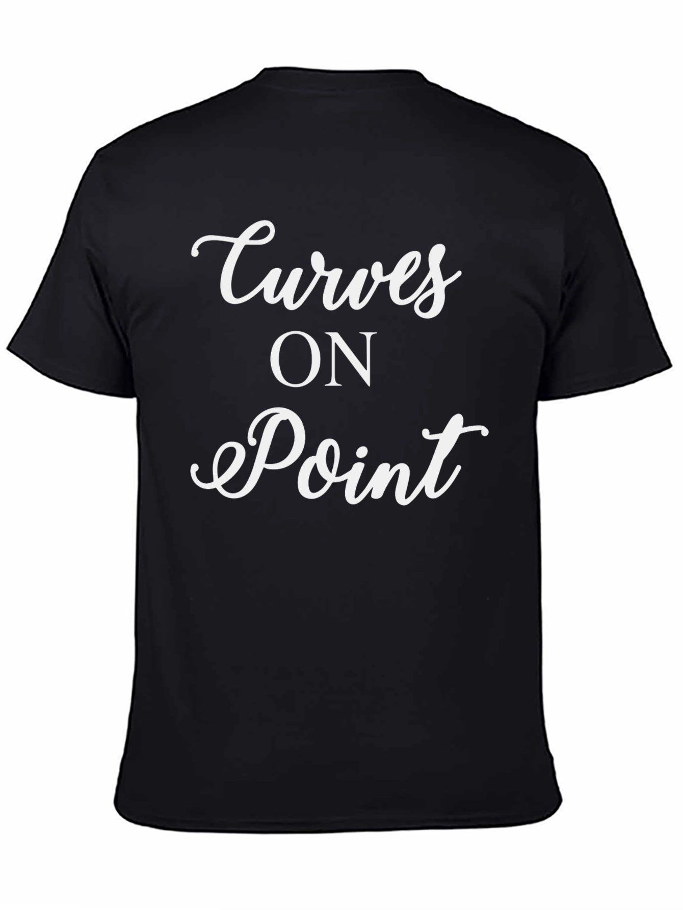 Curves On Point Graphic Tee - Black