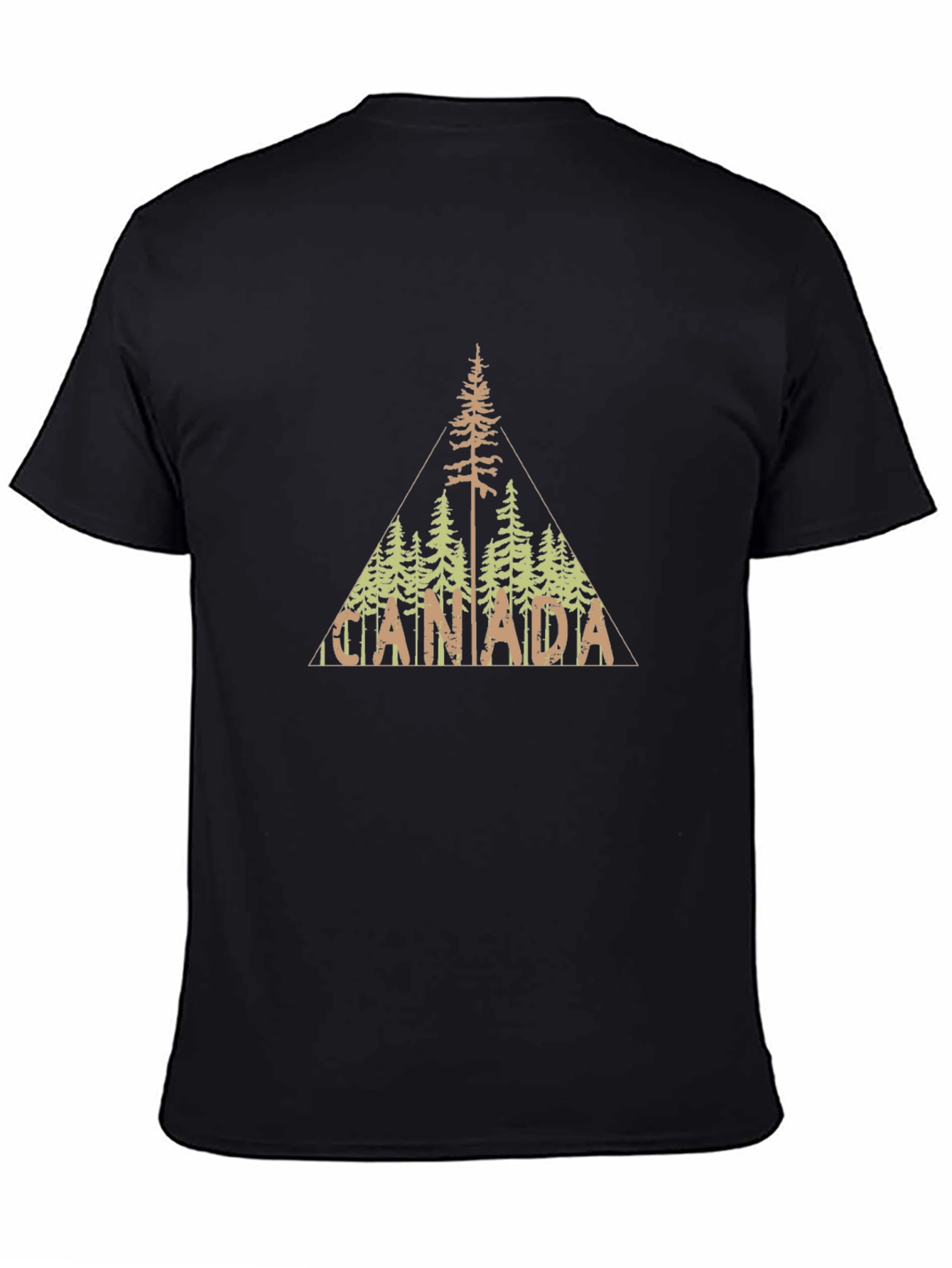 Canada Tree Line Graphic Black T-Shirt