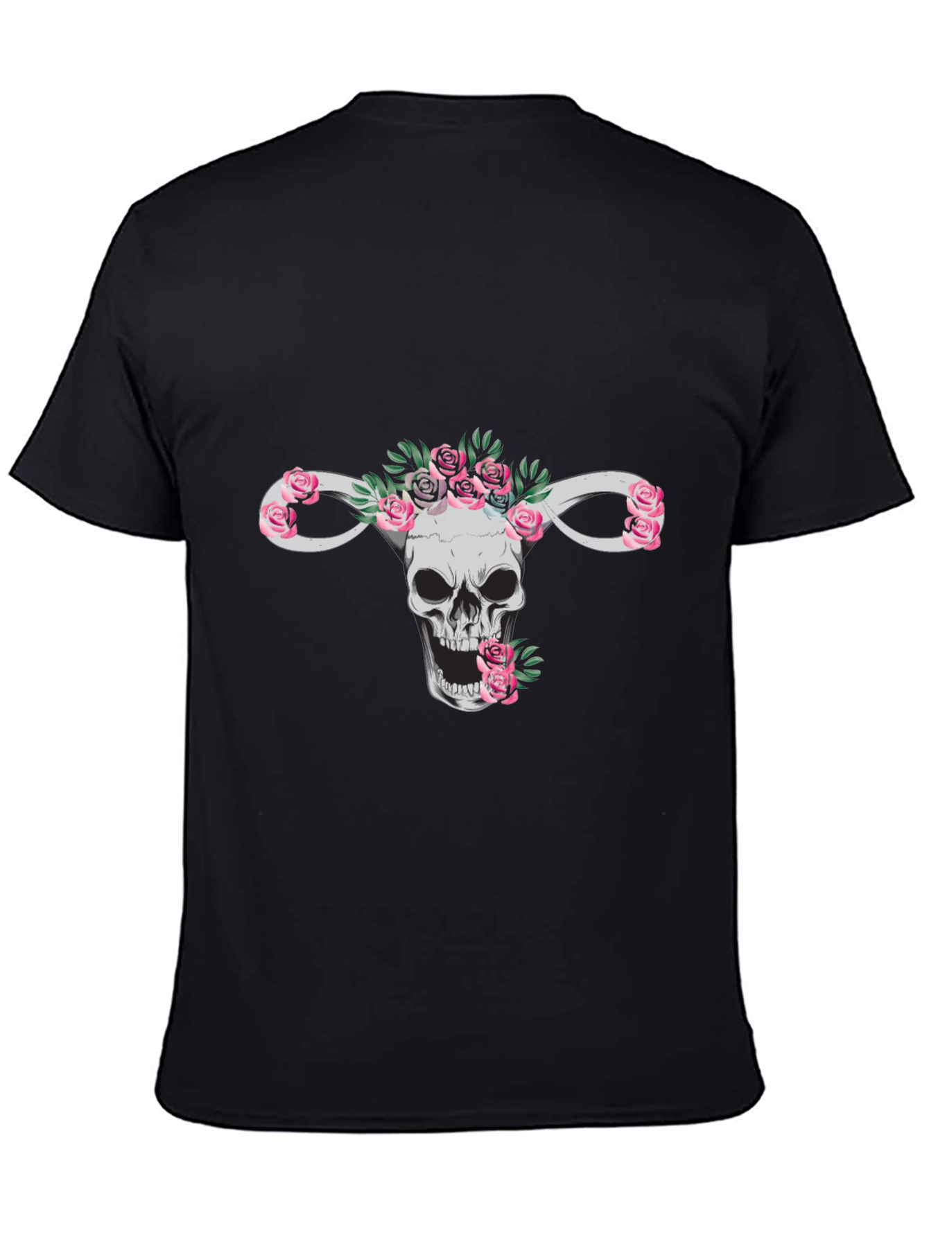 Floral Skull Uterus T-Shirt - Anatomy Tee