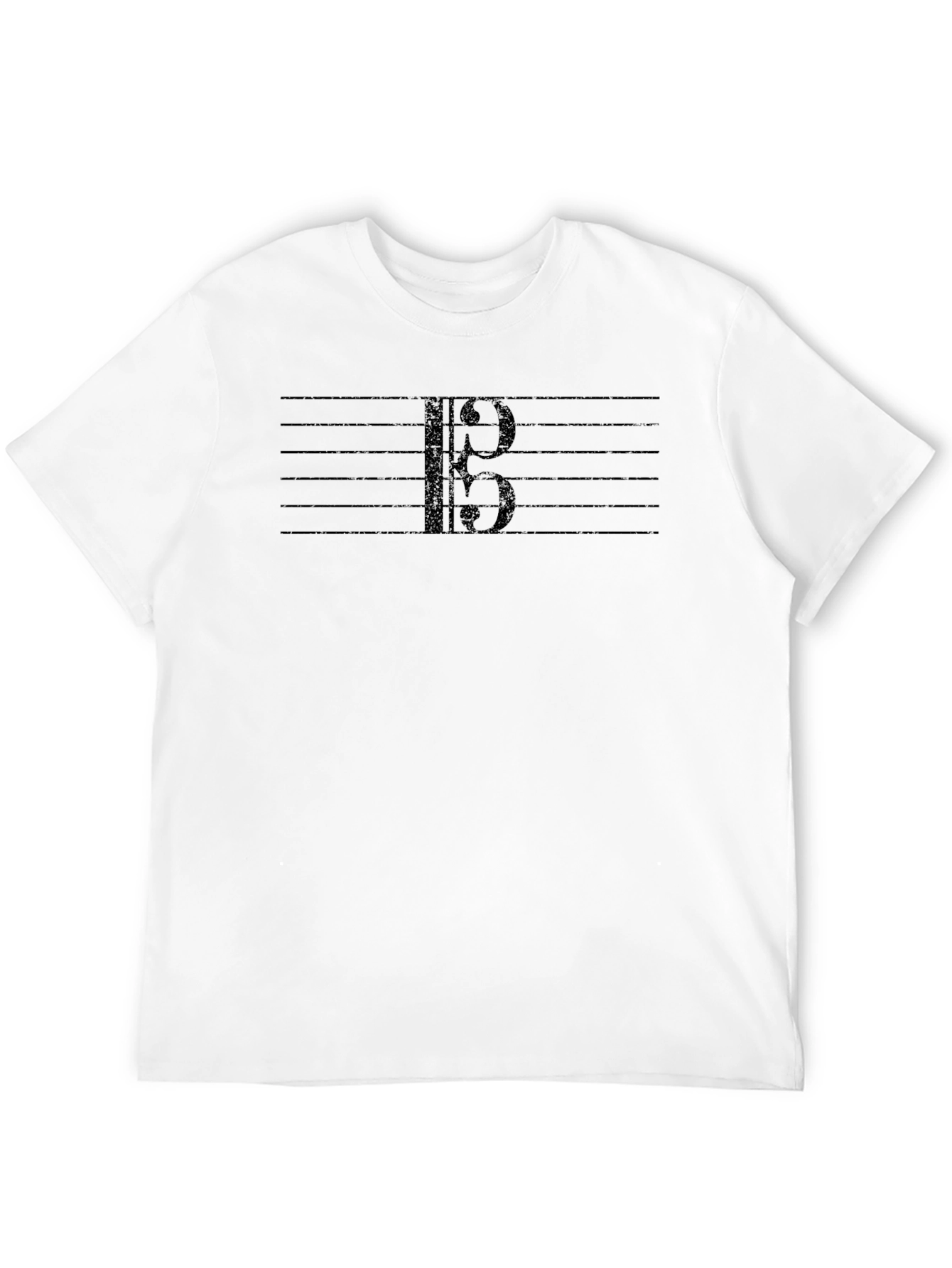Bass Clef Music Staff T-Shirt - Musician Tee