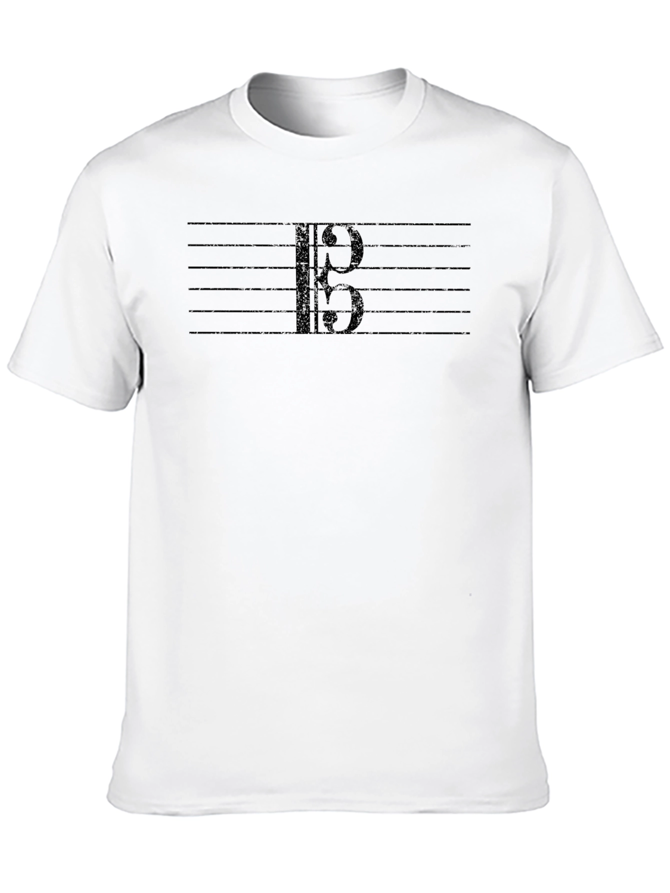 Bass Clef Music Staff T-Shirt - Musician Tee
