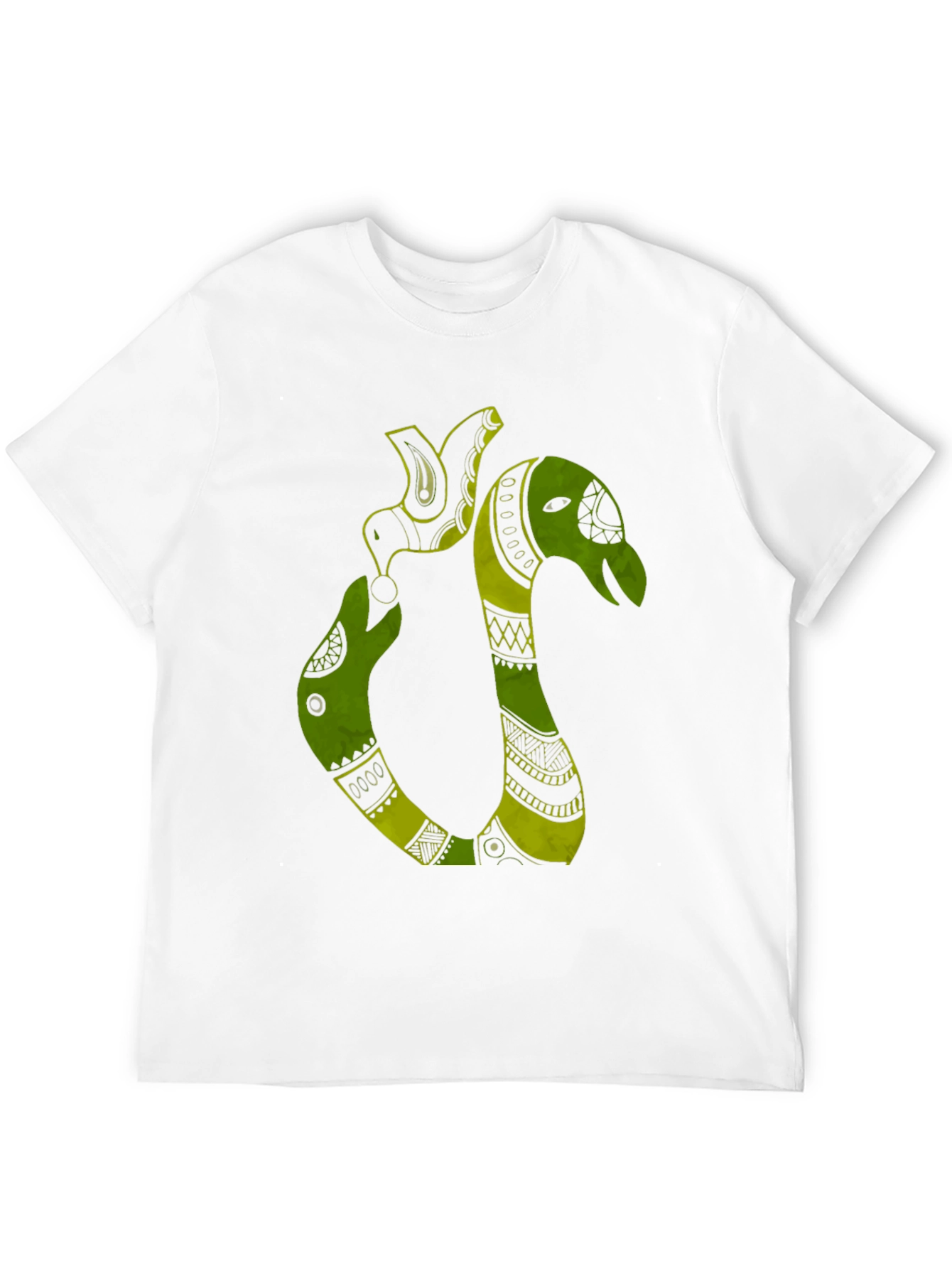 Tribal Art Green Snake T-Shirt