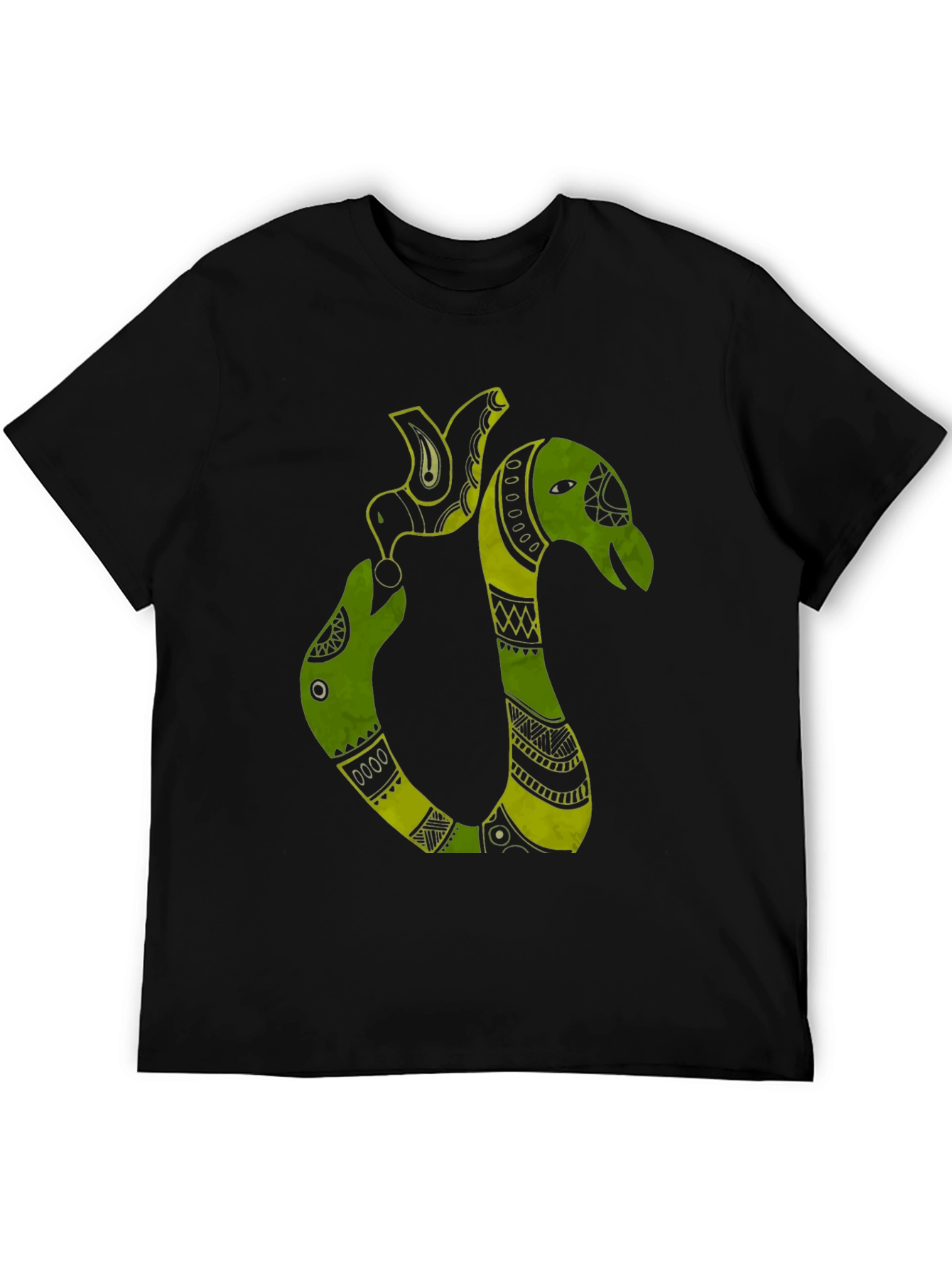 Tribal Art Green Snake T-Shirt