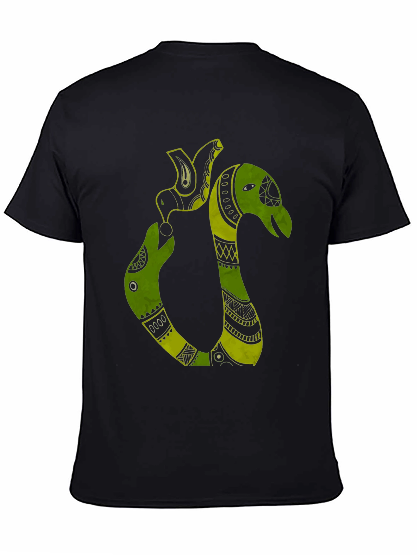 Tribal Art Green Snake T-Shirt