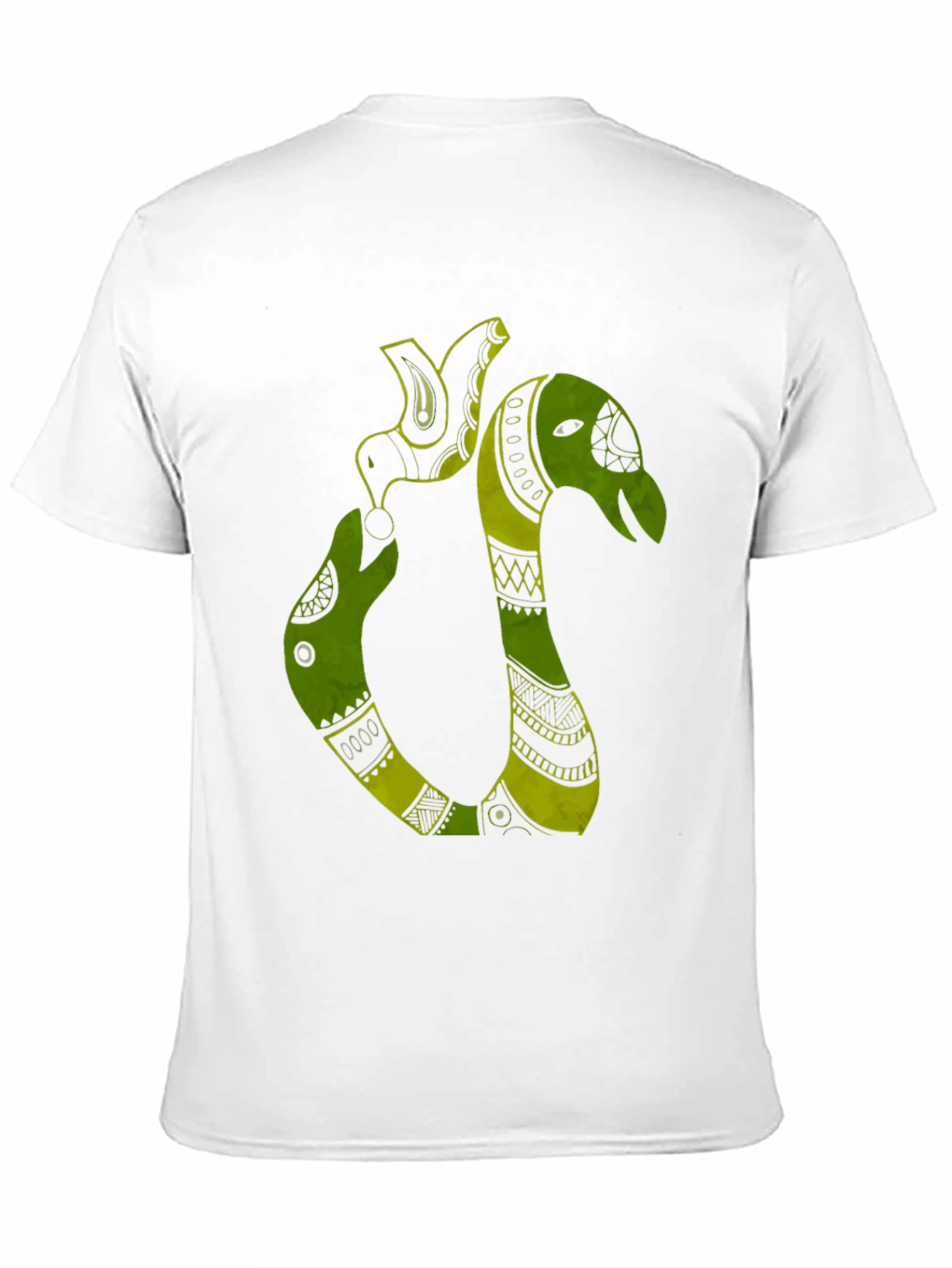Tribal Art Green Snake T-Shirt