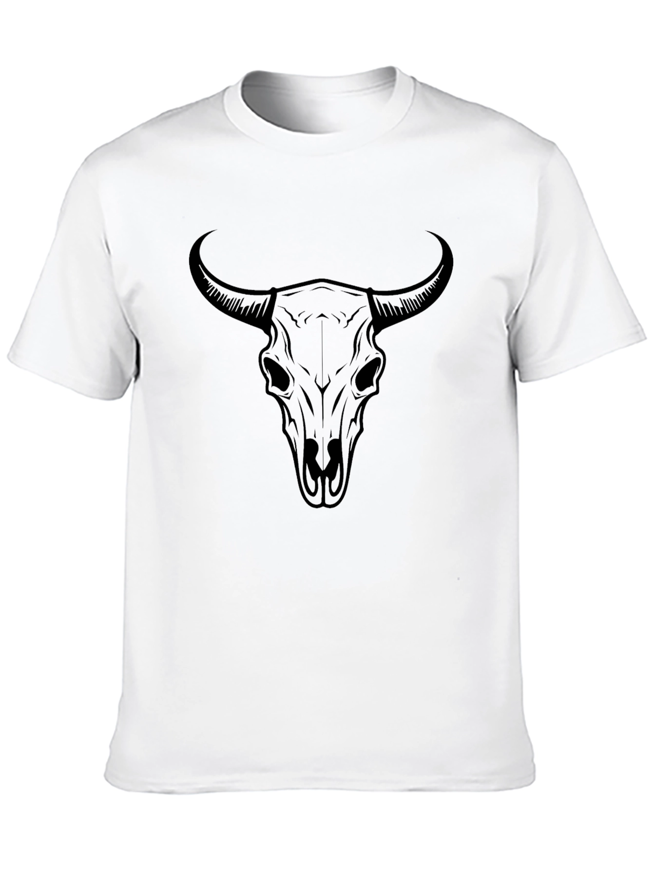 Black Bull Skull Graphic Tee