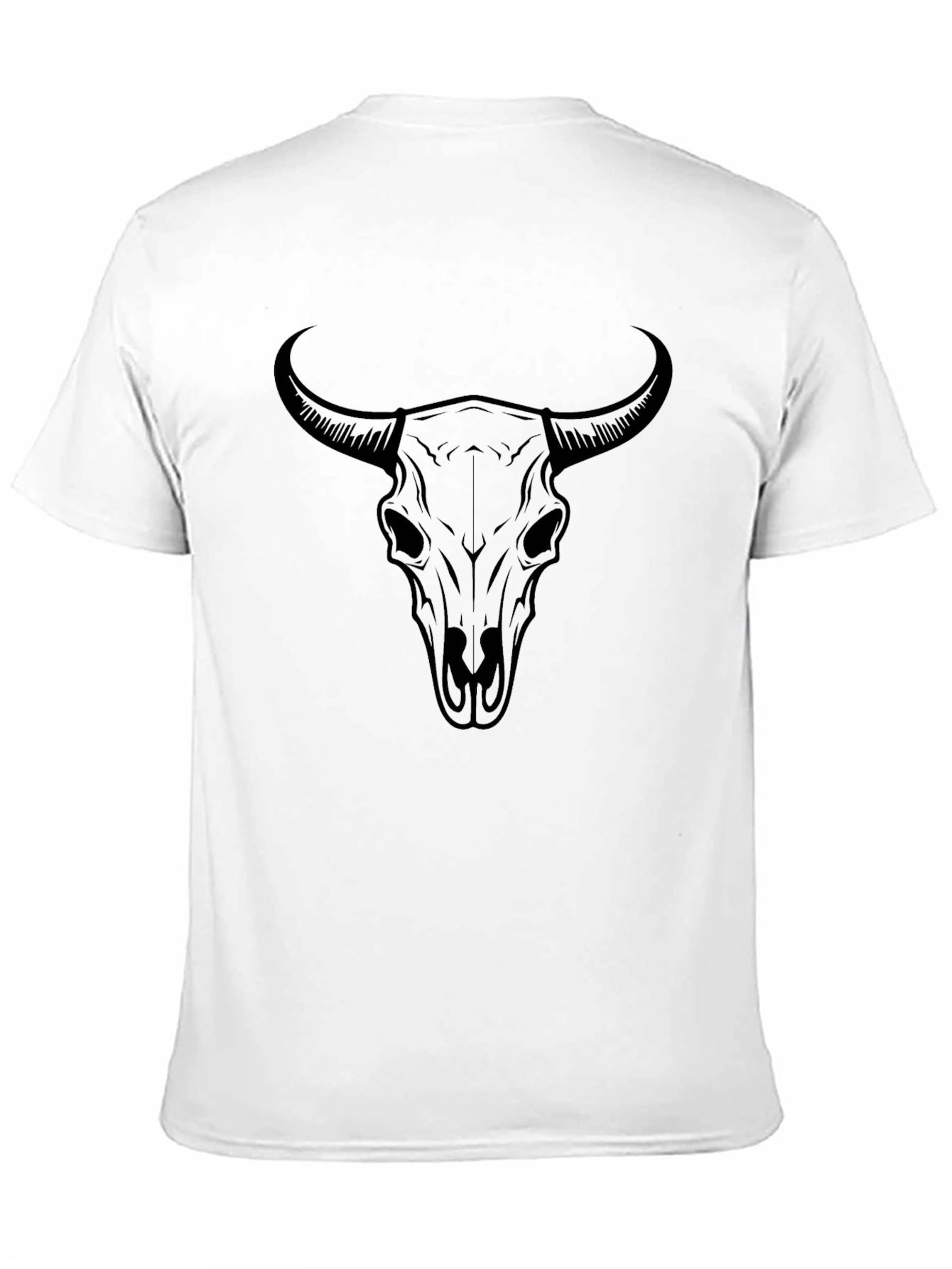 Black Bull Skull Graphic Tee
