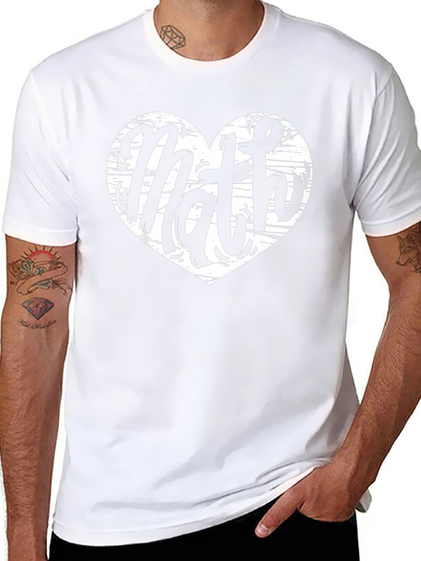 Math Heart Graphic T-Shirt - Black