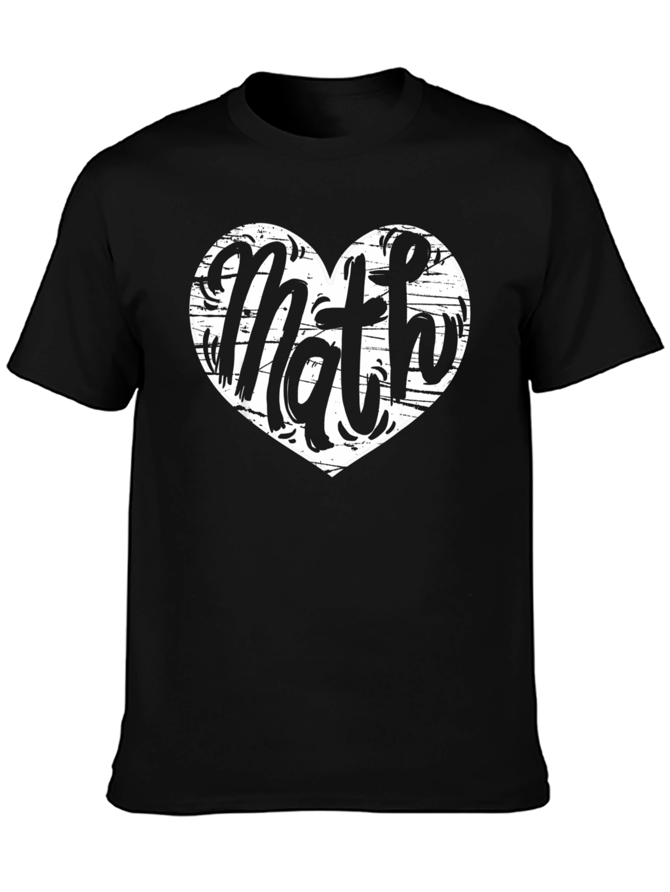 Math Heart Graphic T-Shirt - Black