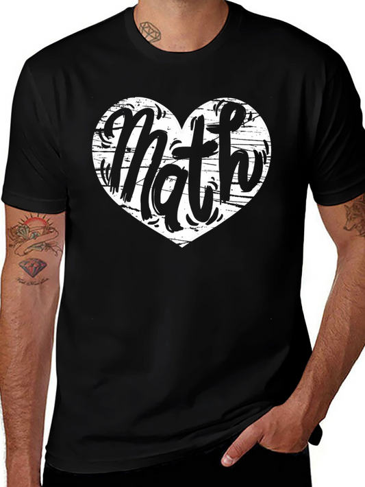Math Heart Graphic T-Shirt - Black
