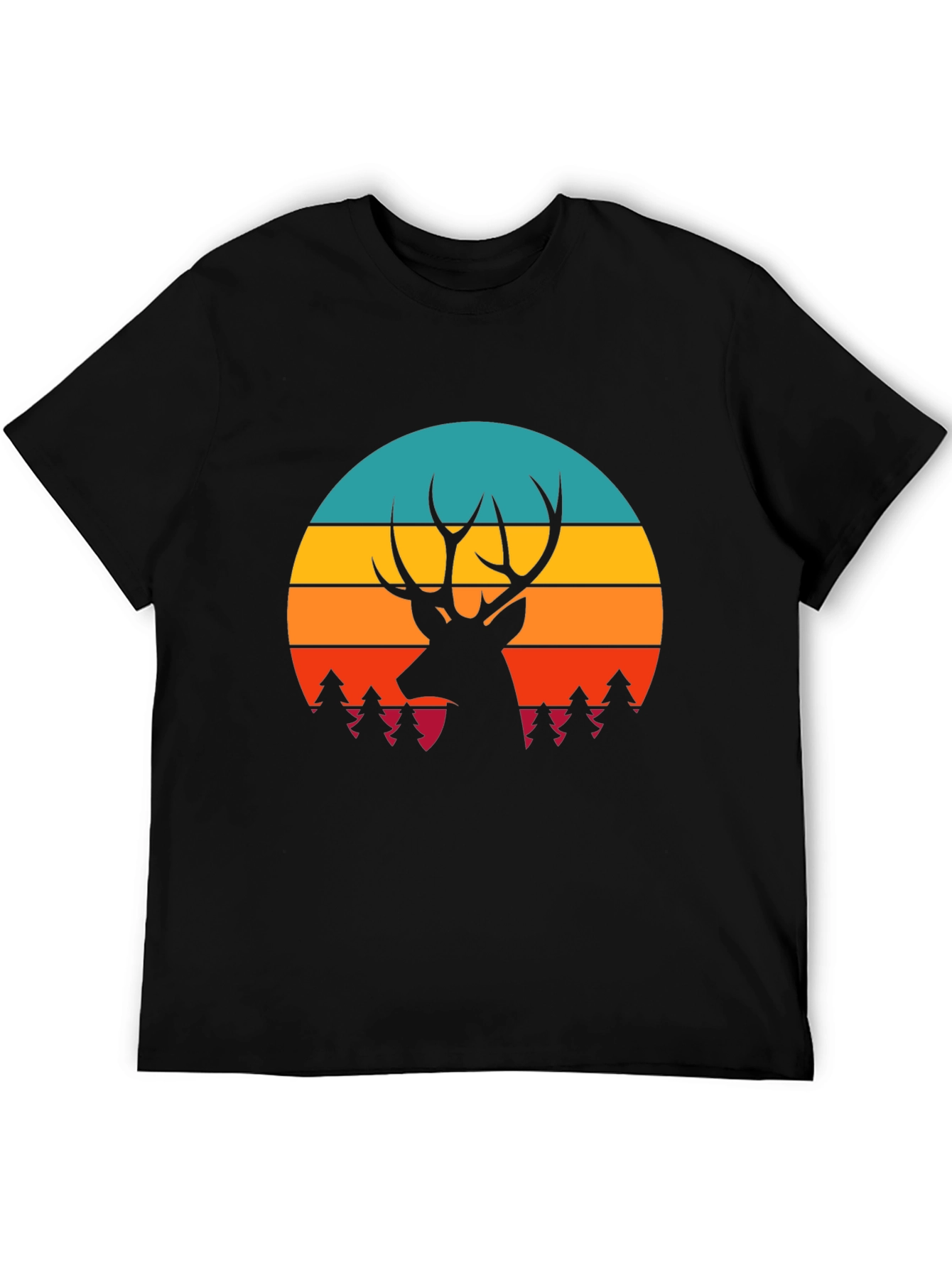 Deer Silhouette Graphic Tee - Nature Inspired
