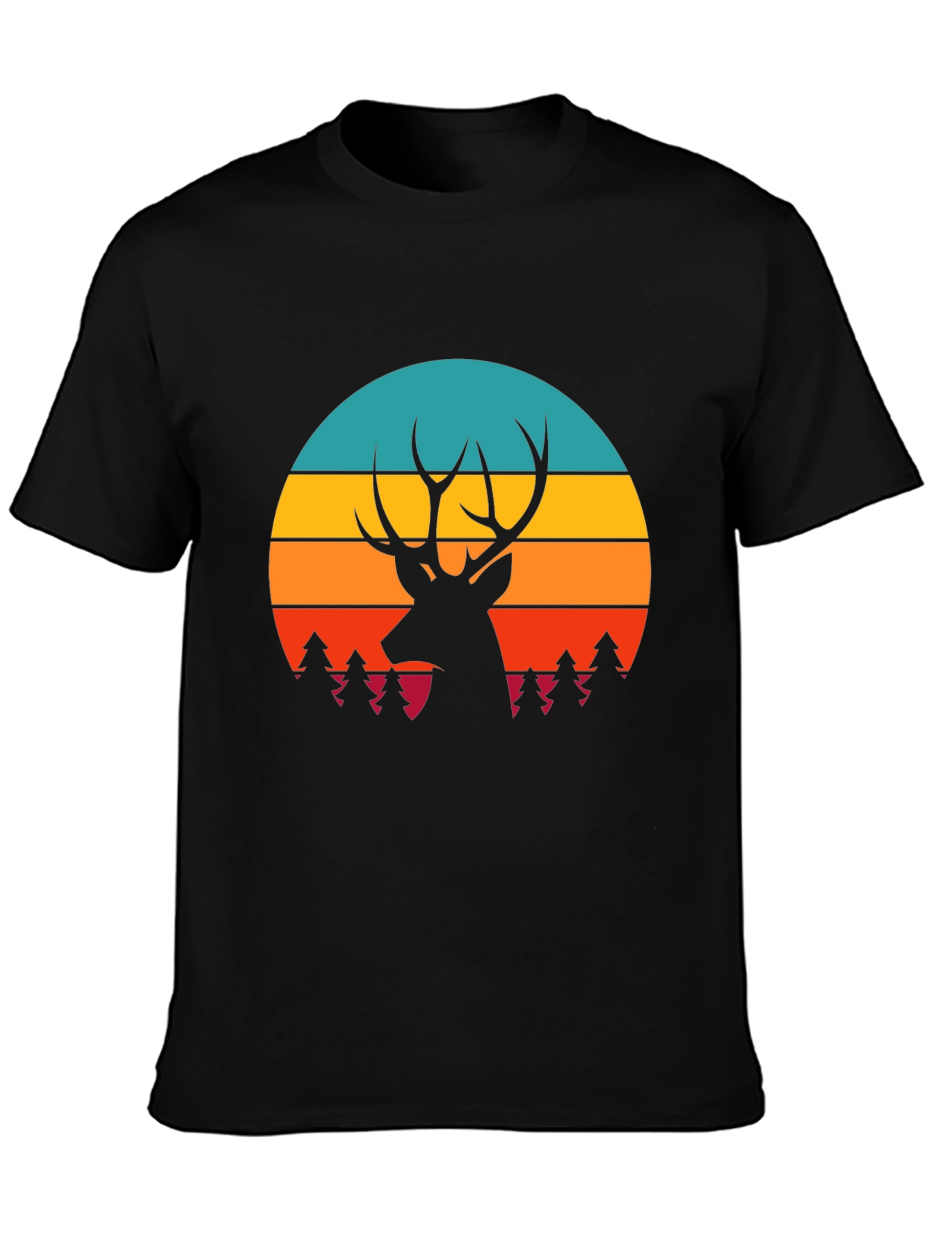 Deer Silhouette Graphic Tee - Nature Inspired