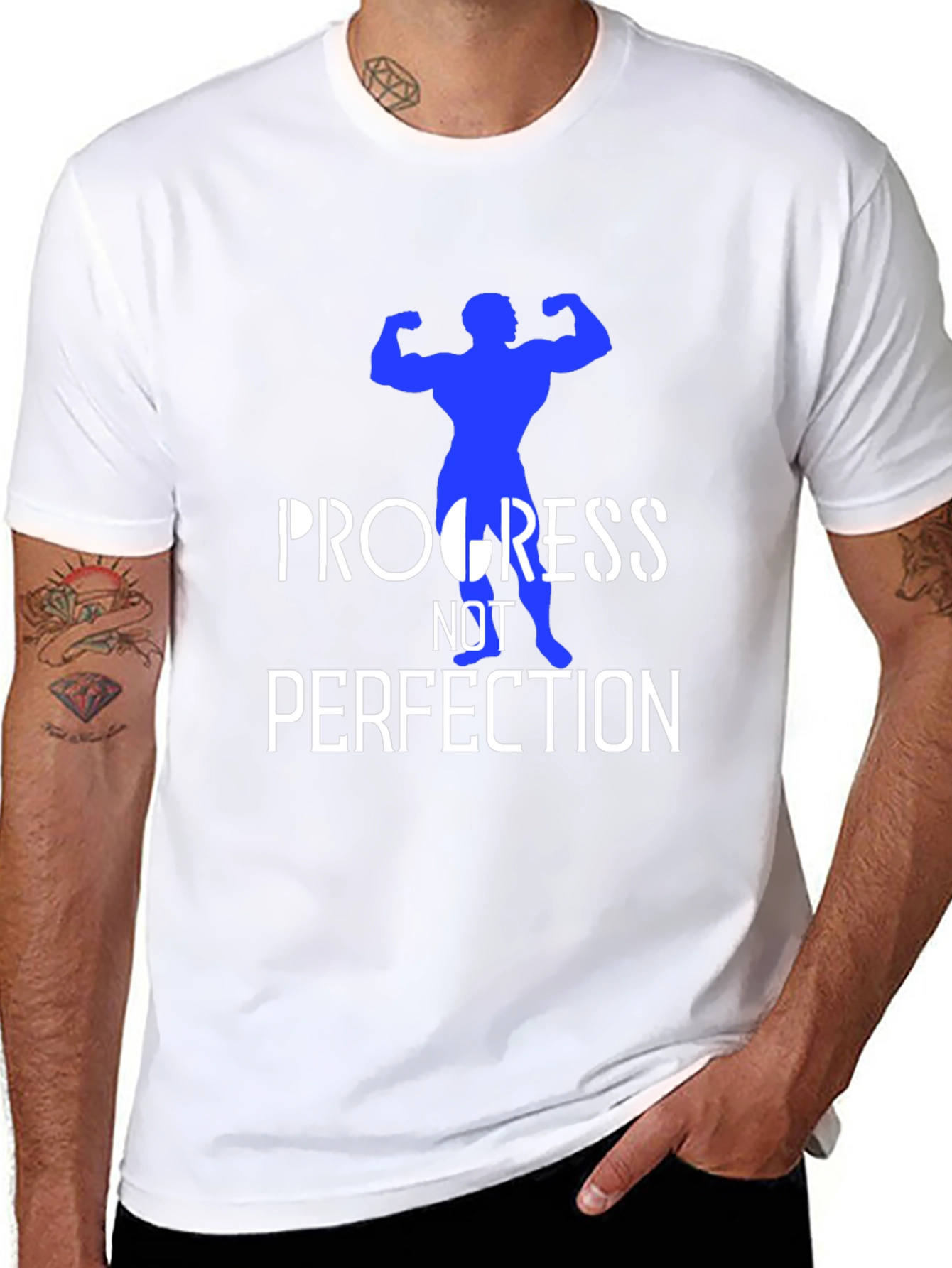 Progress Not Perfection Graphic T-Shirt - Fitness Motivation
