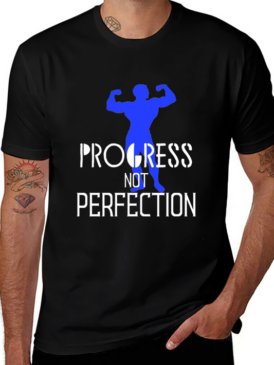 Progress Not Perfection Graphic T-Shirt - Fitness Motivation