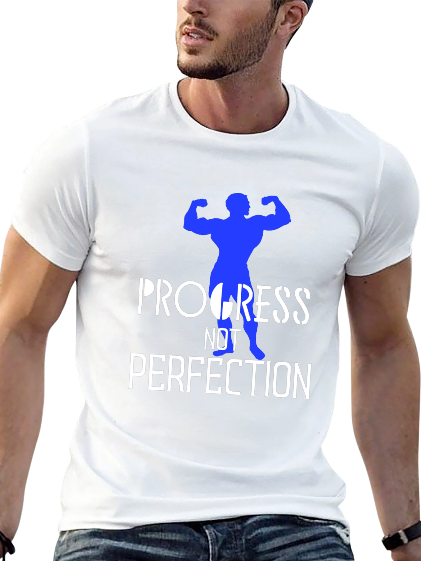 Progress Not Perfection Graphic T-Shirt - Fitness Motivation