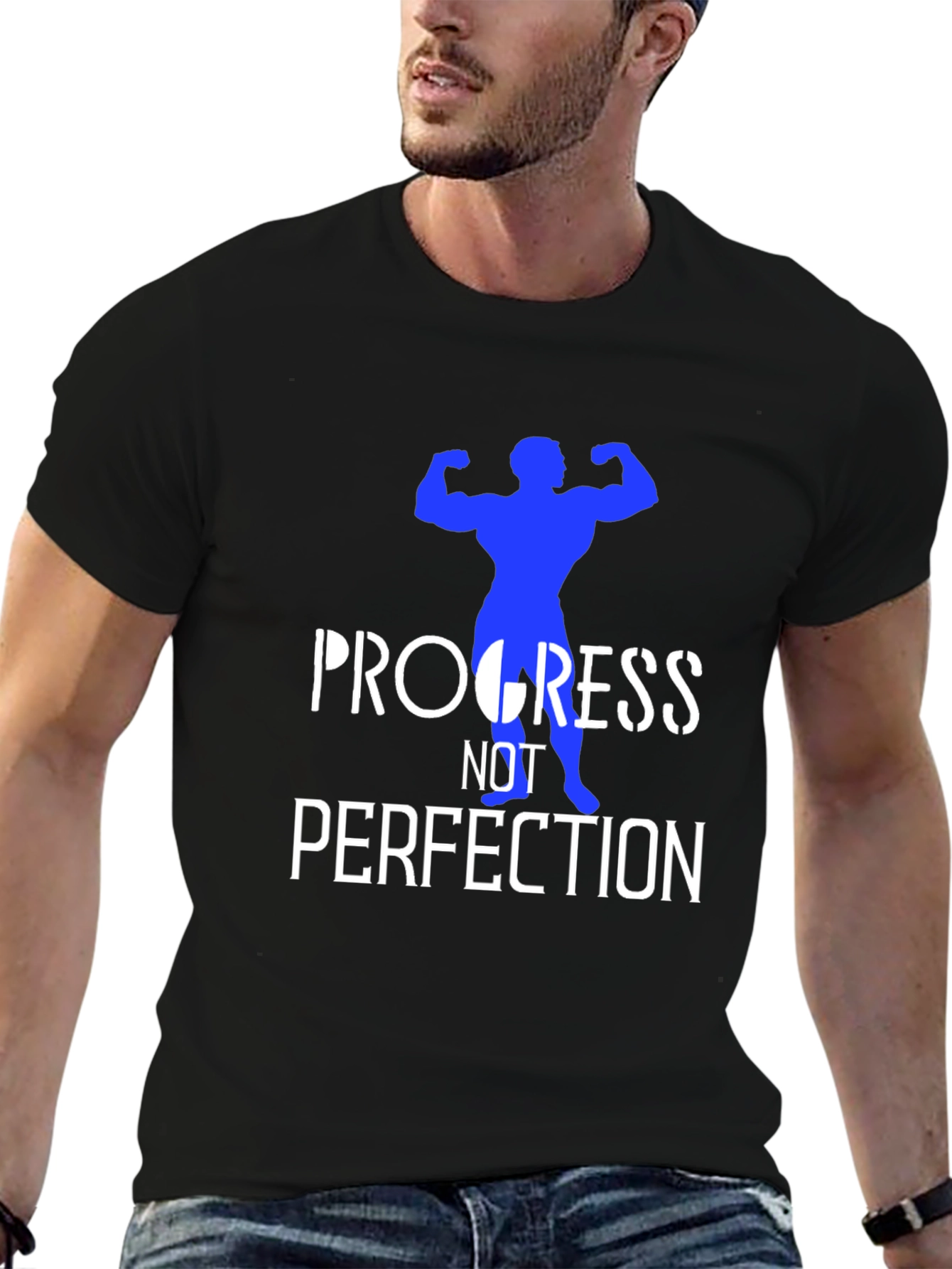 Progress Not Perfection Graphic T-Shirt - Fitness Motivation