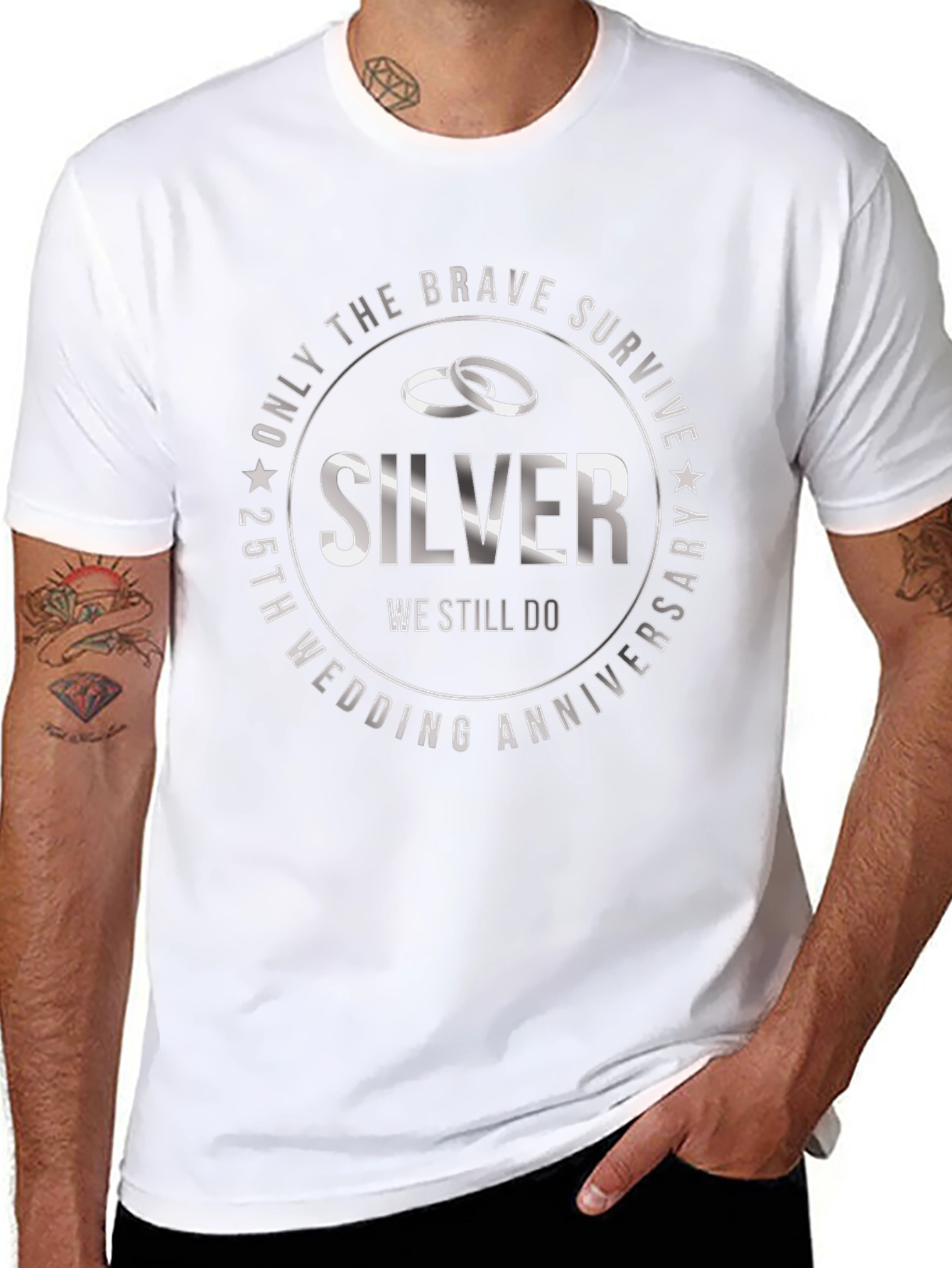 25th Anniversary Silver Wedding T-Shirt