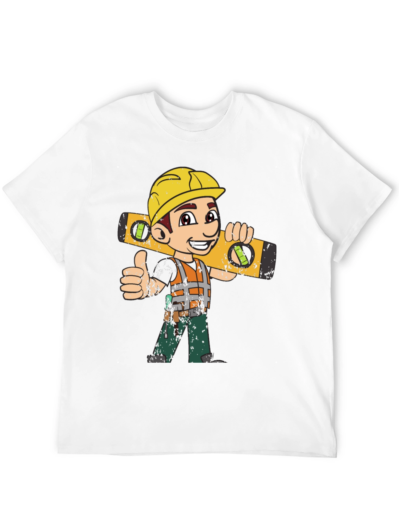 Cartoon Construction Worker T-Shirt