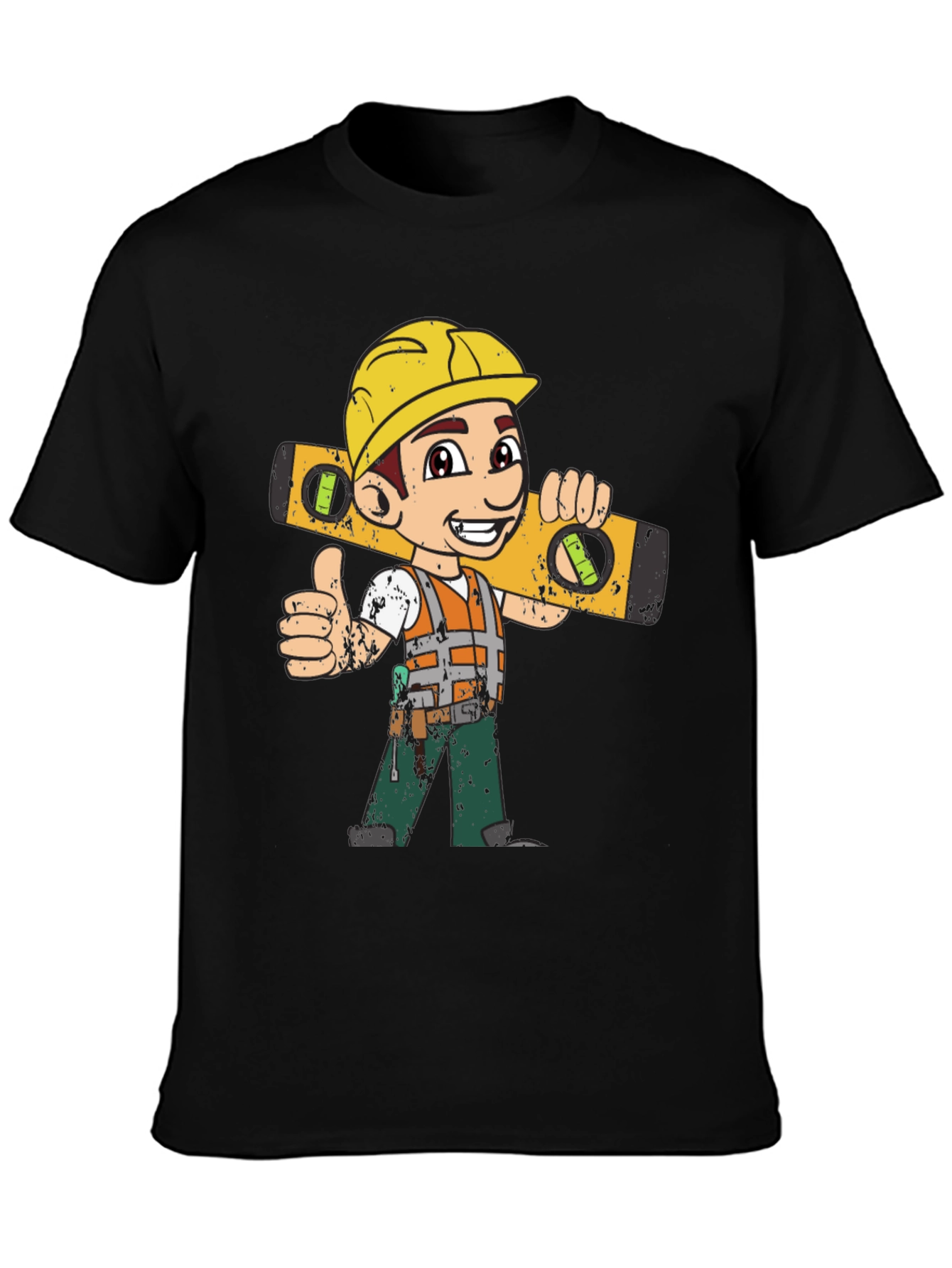 Cartoon Construction Worker T-Shirt