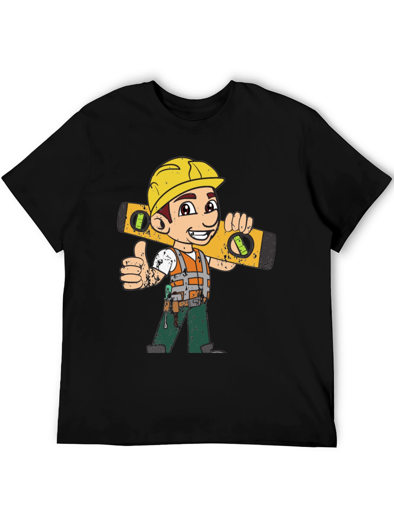 Cartoon Construction Worker T-Shirt
