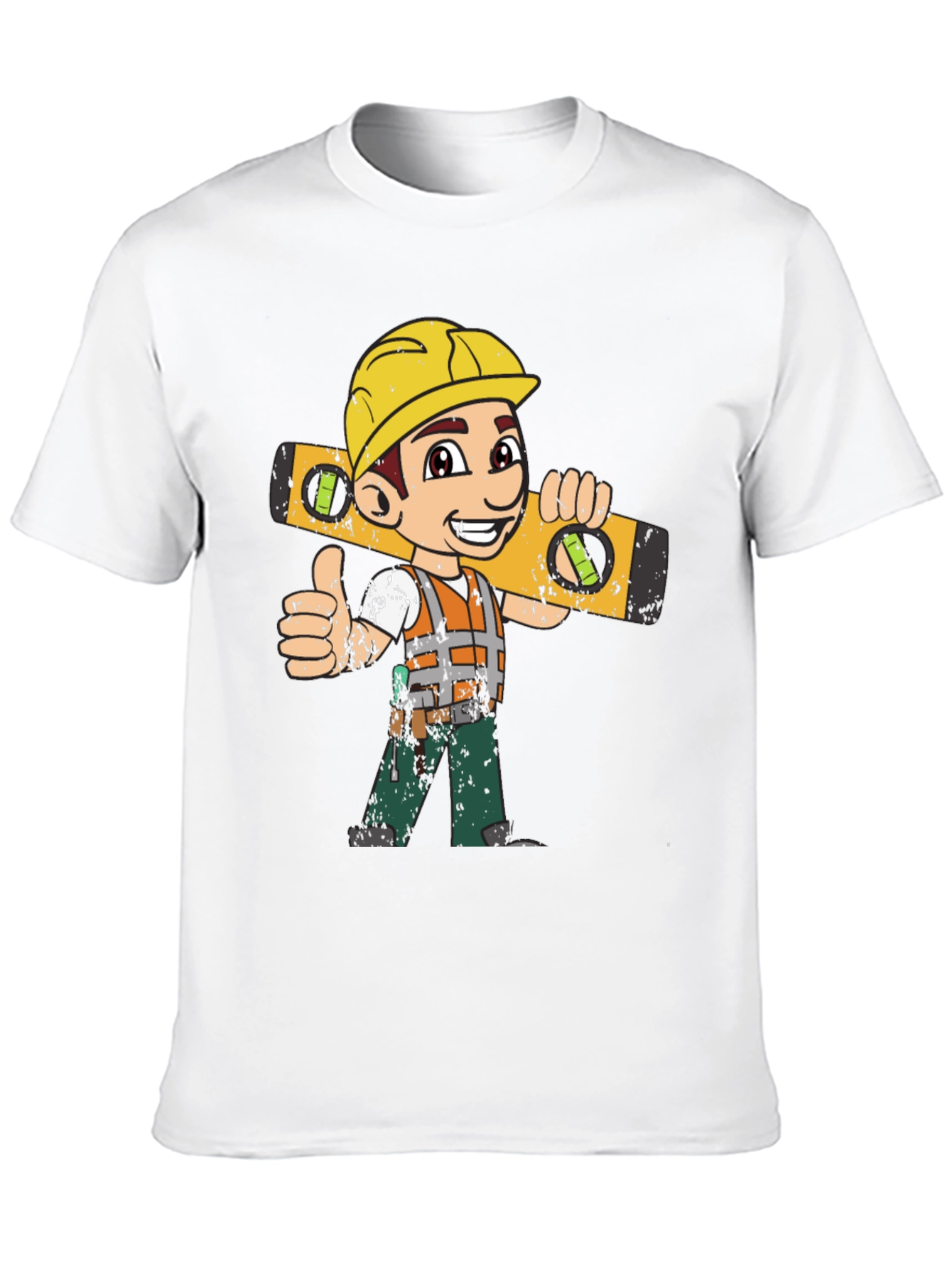 Cartoon Construction Worker T-Shirt