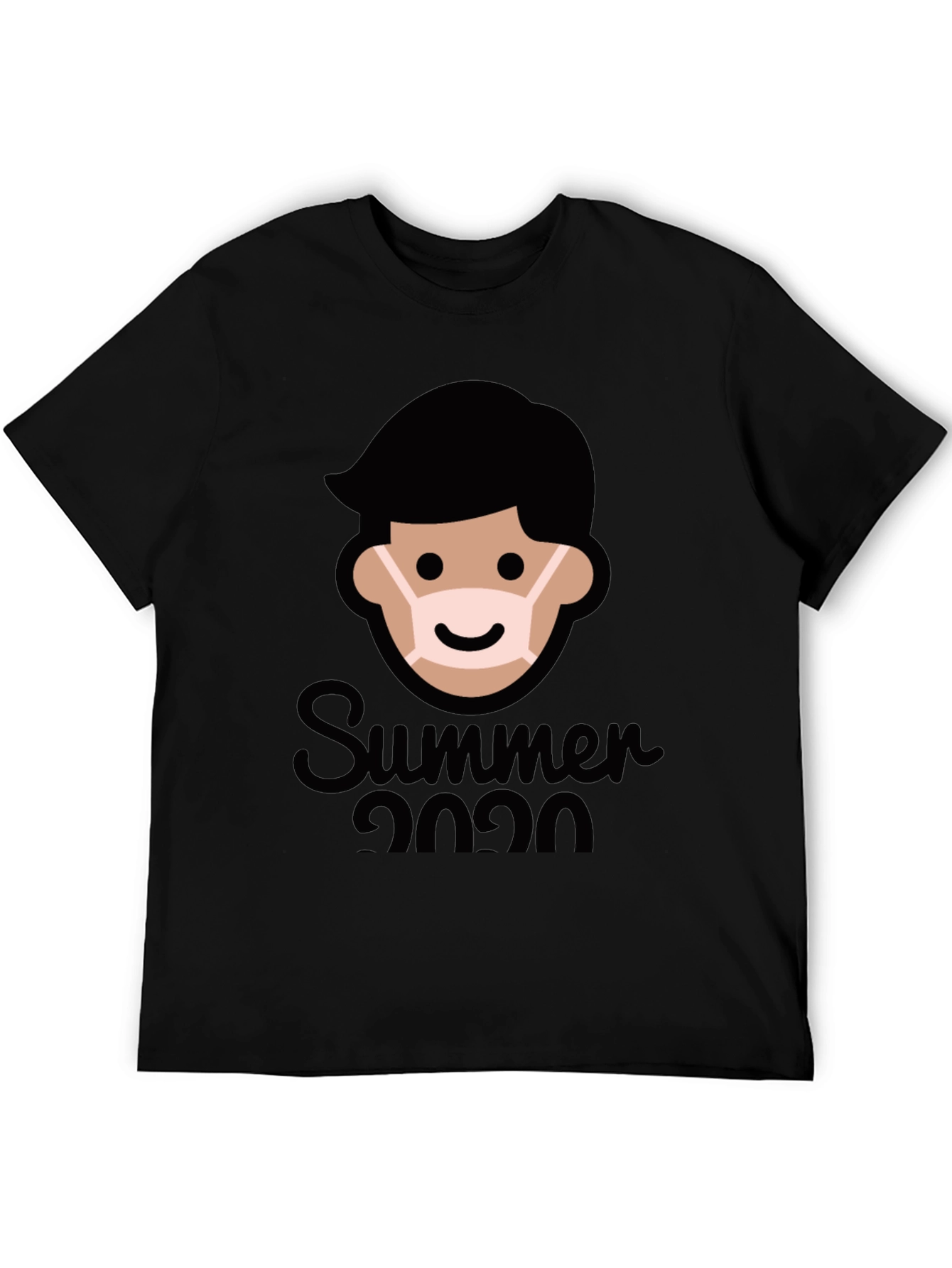 Summer 2020 Masked Man Graphic Tee - Black