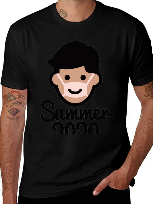 Summer 2020 Masked Man Graphic Tee - Black
